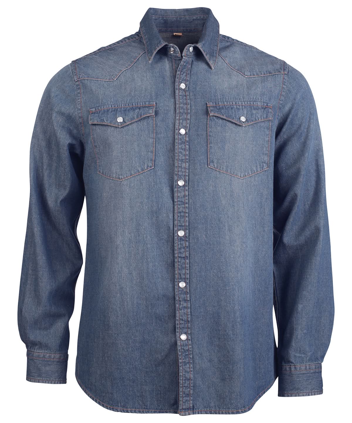 Kariban Mens long sleeved denim shirt kb519 - Blue Jean - Customisable Shirts