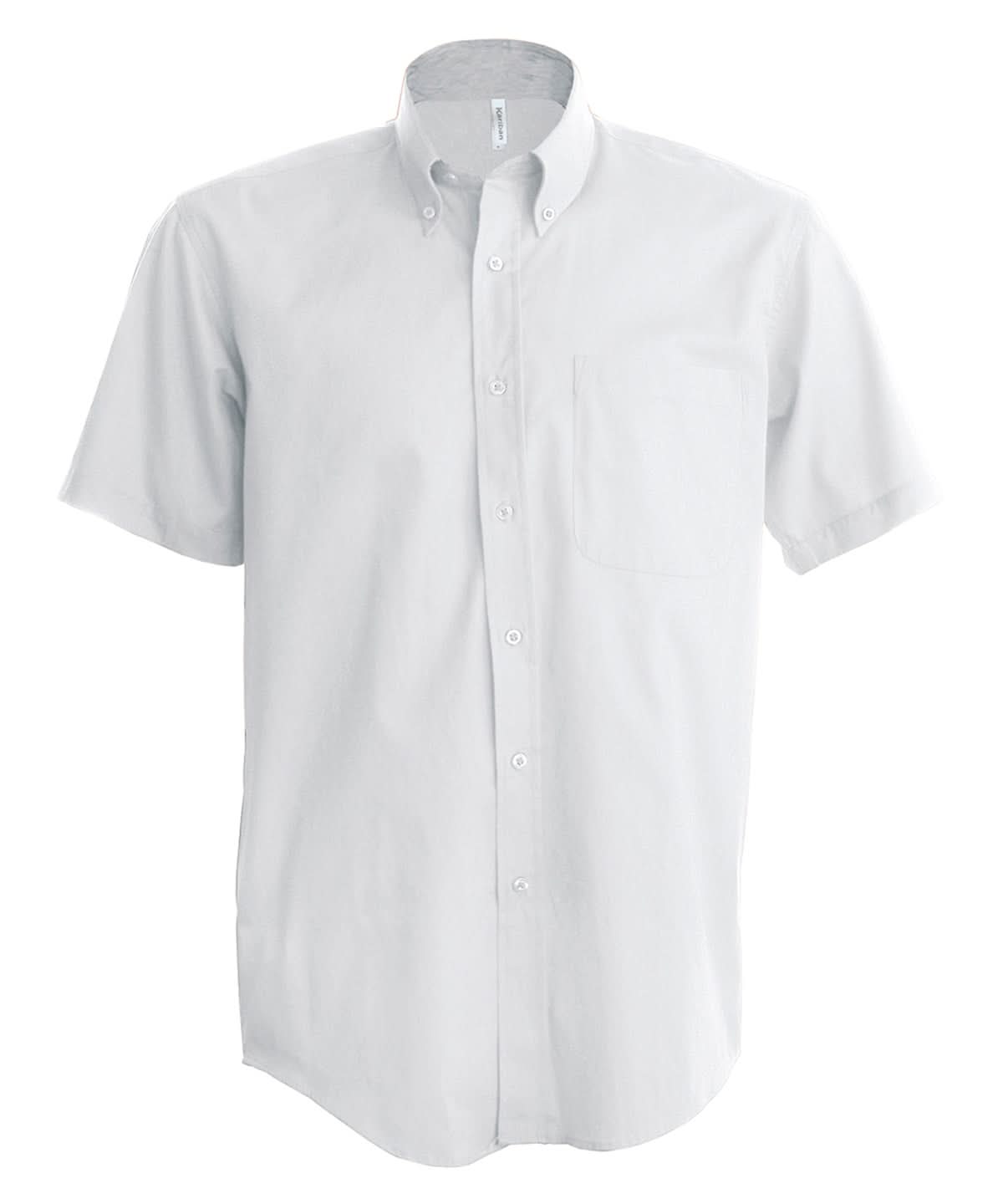 Kariban Mens short sleeved Oxford shirt KB535 - White - Customisable Shirts