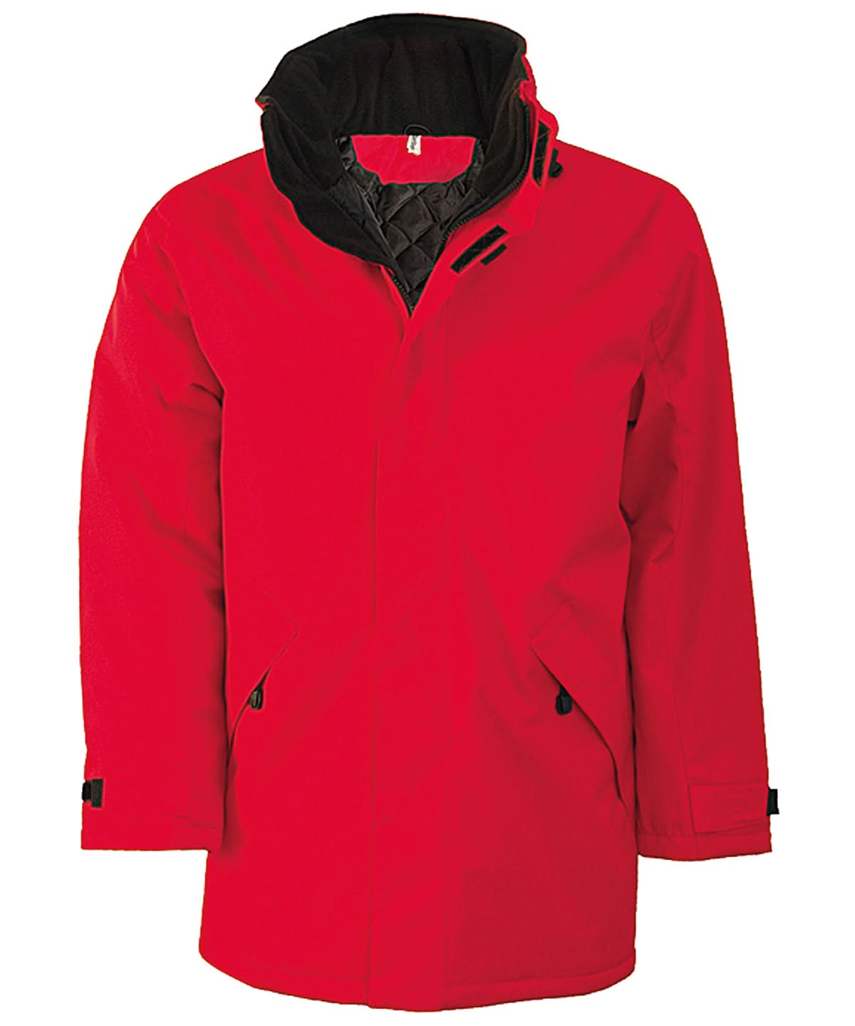 Kariban Quilted parka KB677 - Red Black - Customisable Jackets