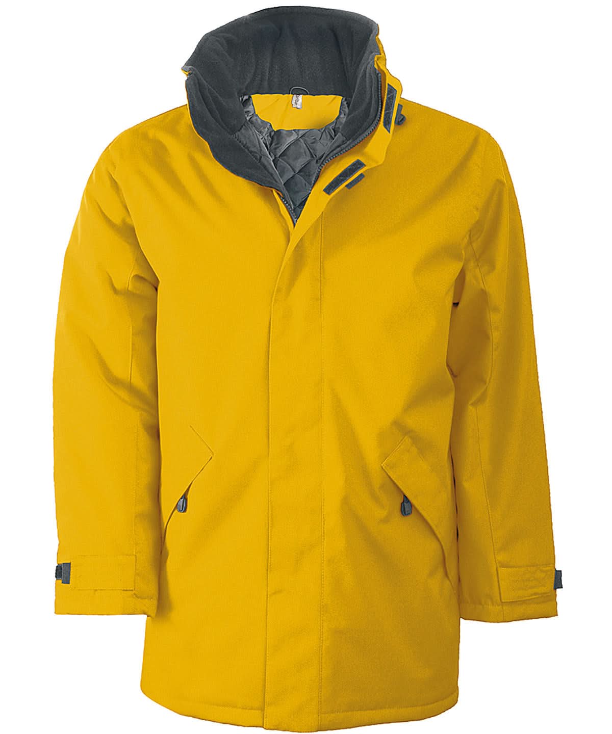 Kariban Quilted parka KB677 - Yellow Dark Grey - Customisable Jackets