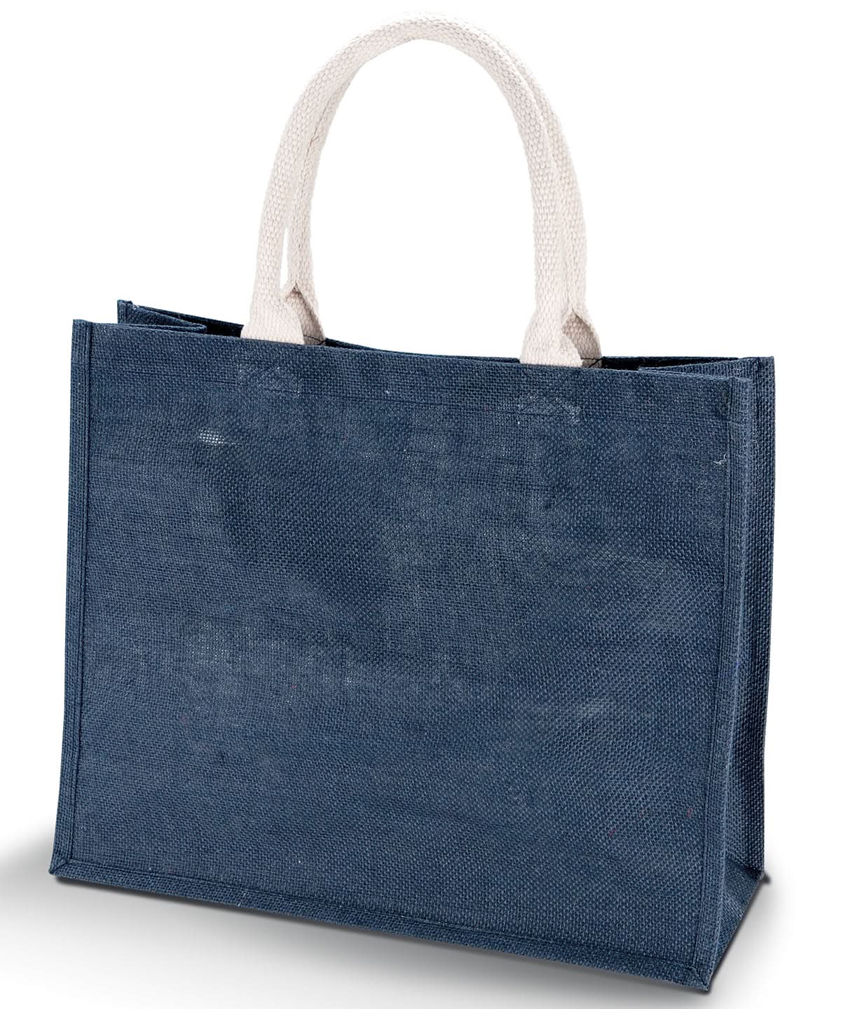 KiMood Jute beach bag KI011 - Midnight Blue One size - Customisable Bags