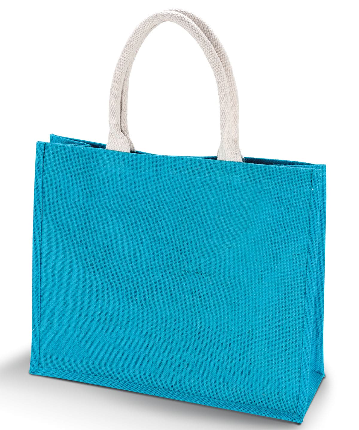 KiMood Jute beach bag KI011 - Turquoise One size - Customisable Bags