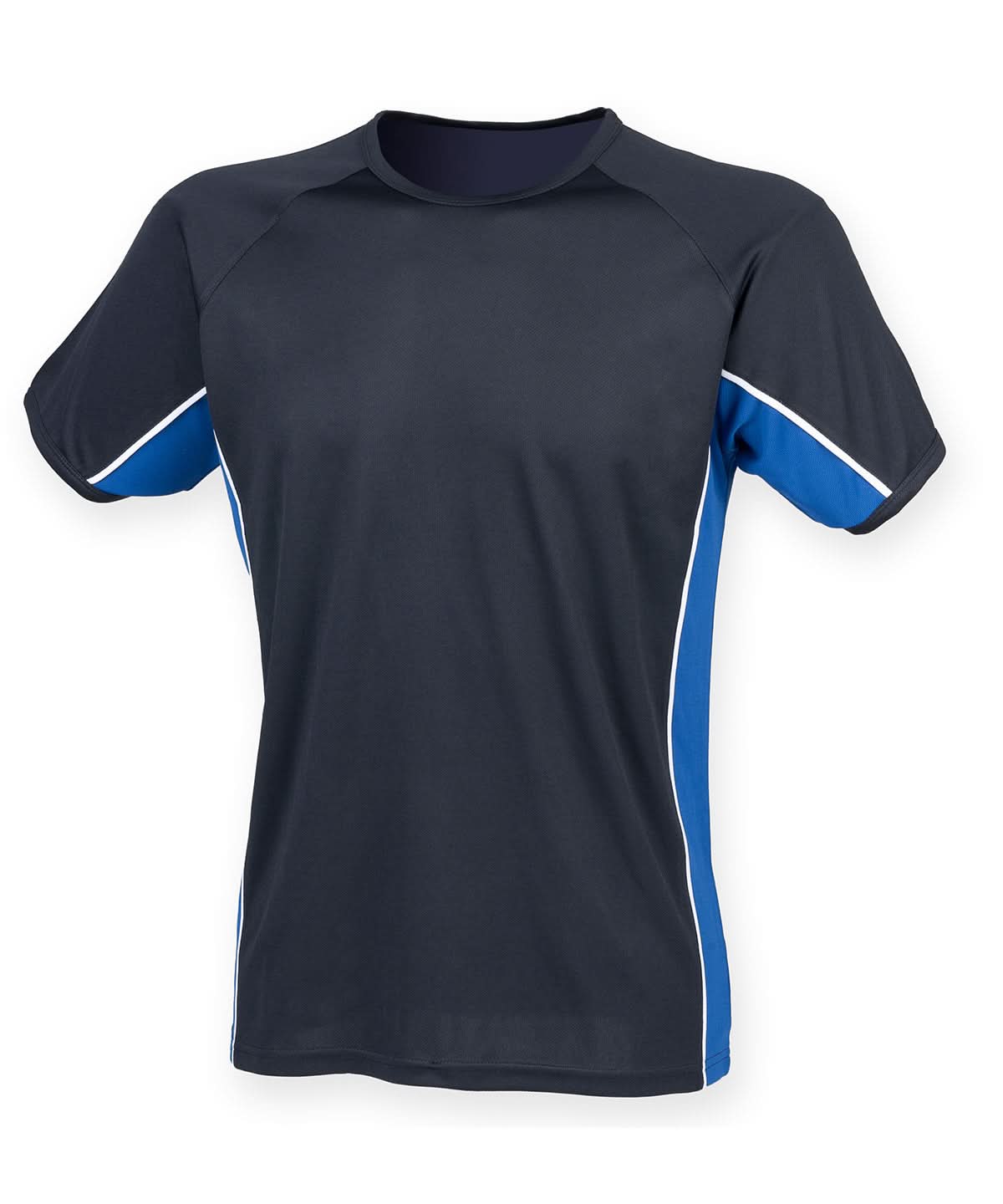 Finden & Hales Finden Hales Performance panel t shirt LV240 - Navy Royal White - Customisable T-Shirts