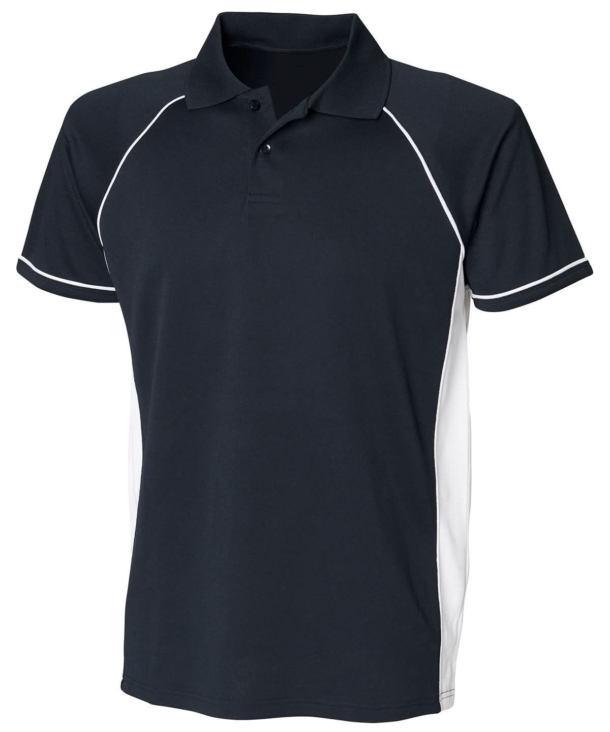 Finden & Hales Finden Hales Panel performance polo LV310 - Navy White White - Customisable Polos