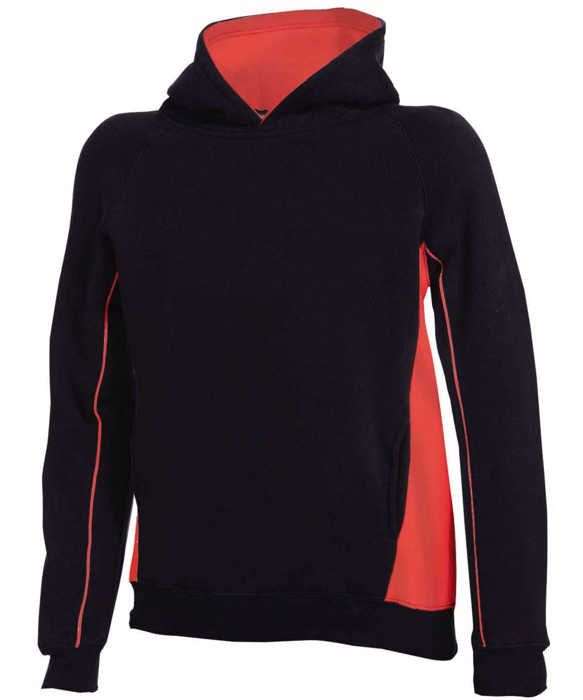 Finden & Hales Kids pullover hoodie LV339 - Black Red - Customisable Hoodies