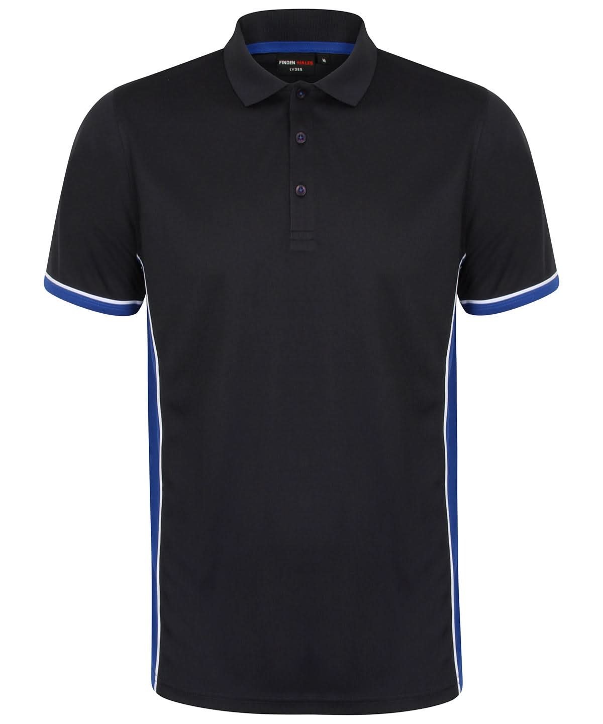 Finden & Hales Finden Hales Panel polo LV355 - Navy Royal White - Customisable Polos