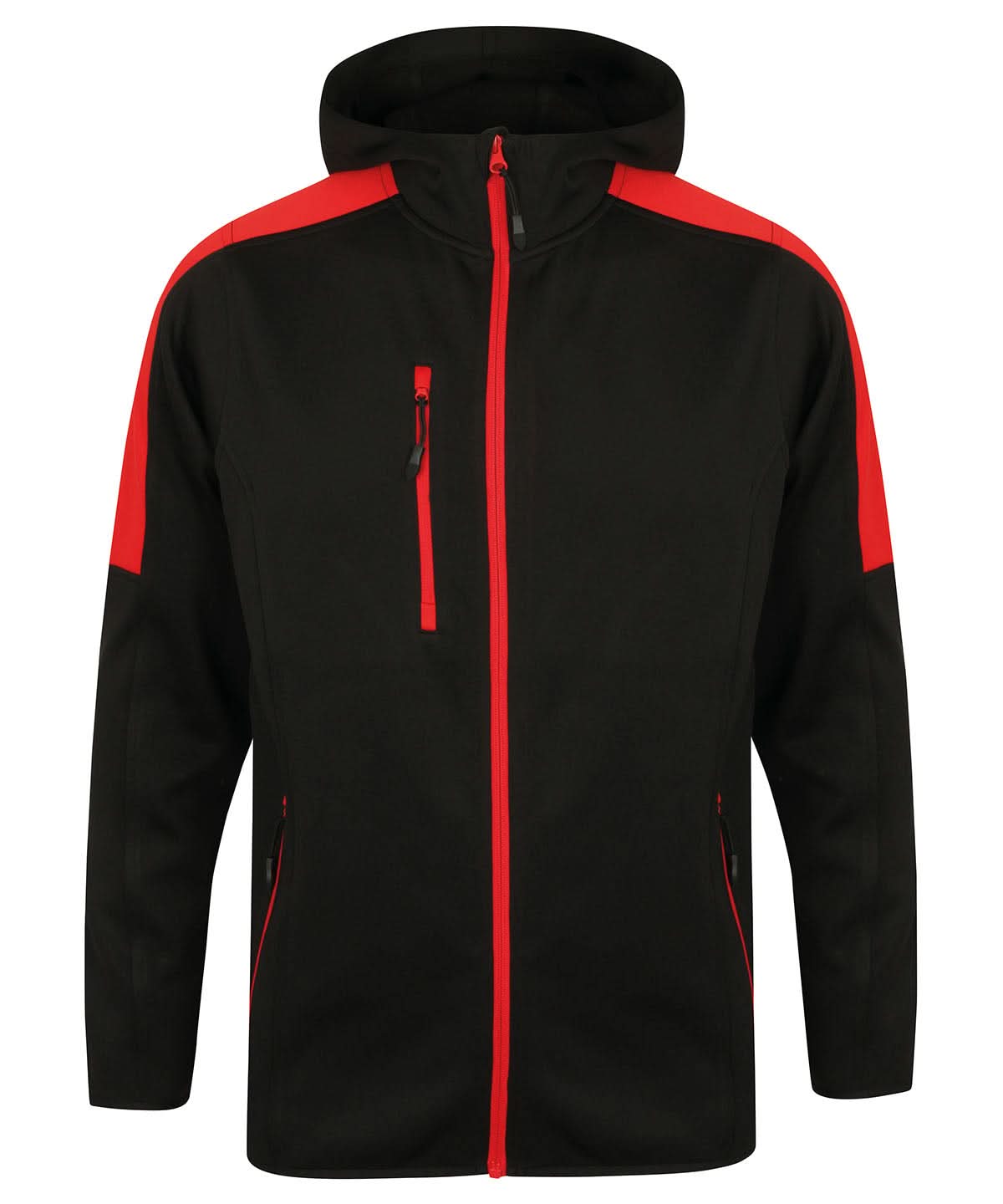 Finden & Hales Finden Hales Active softshell jacket LV622 - Black Red - Customisable Softshell Jacket
