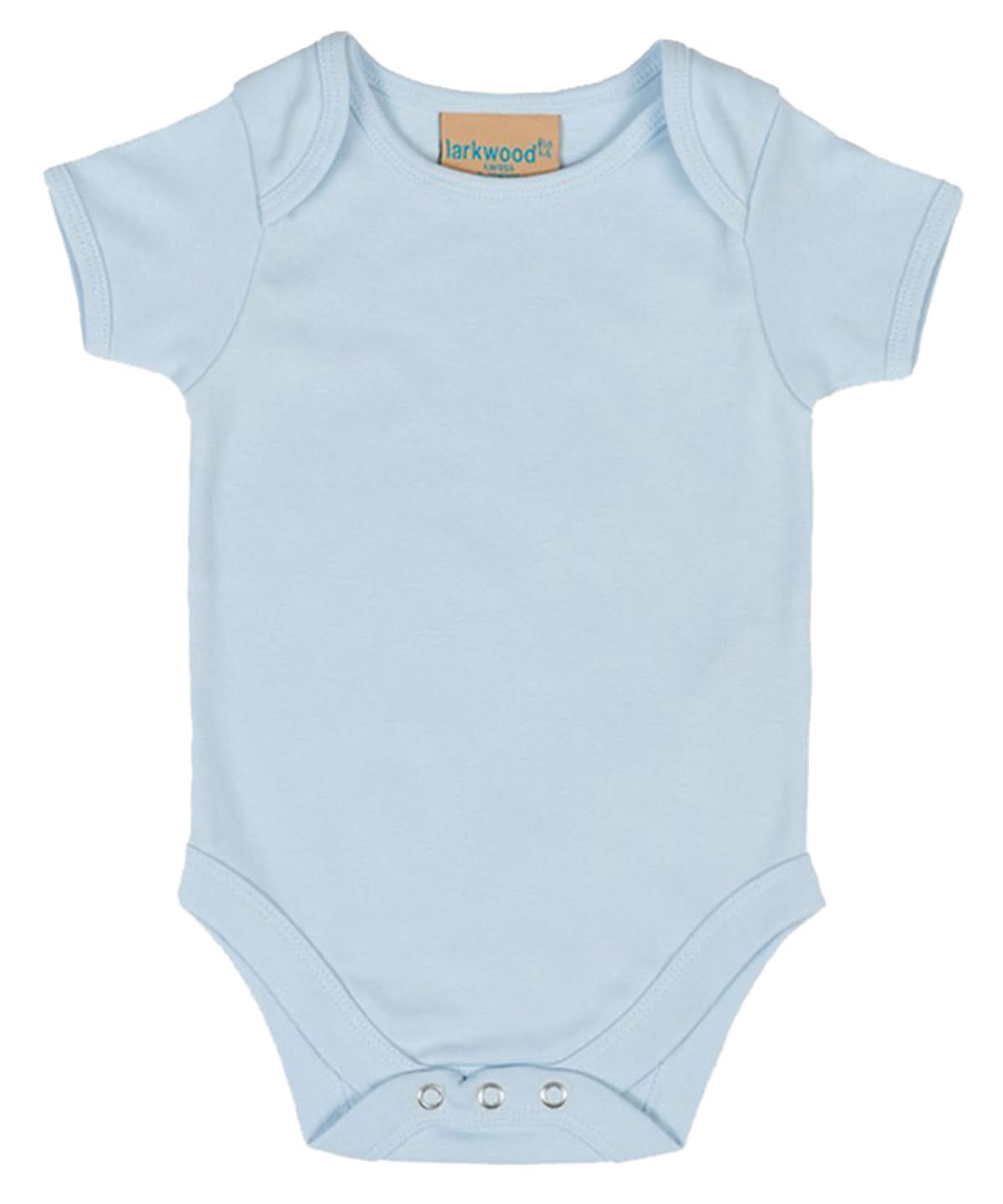 Larkwood Short Sleeved Bodysuit With Envelope Neck Opening LW55T - Pale Blue - Customisable Bodysuits