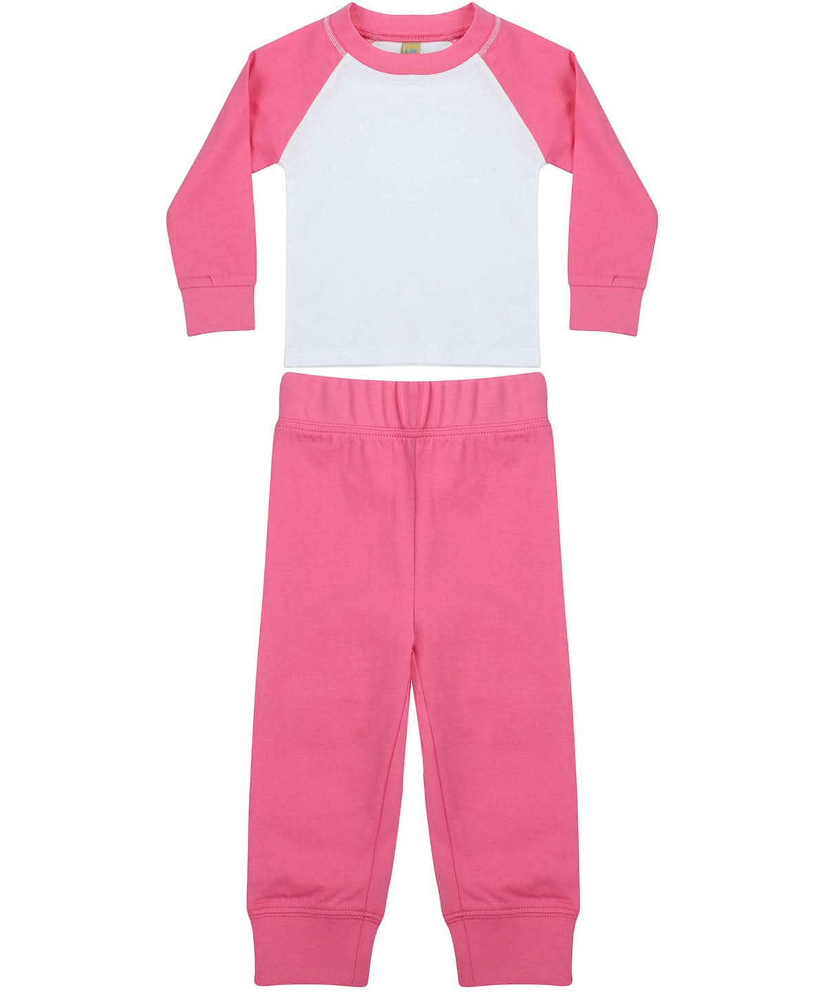 Larkwood ChildrenS Pyjamas LW71T - Candyfloss Pink White - Customisable Pyjamas