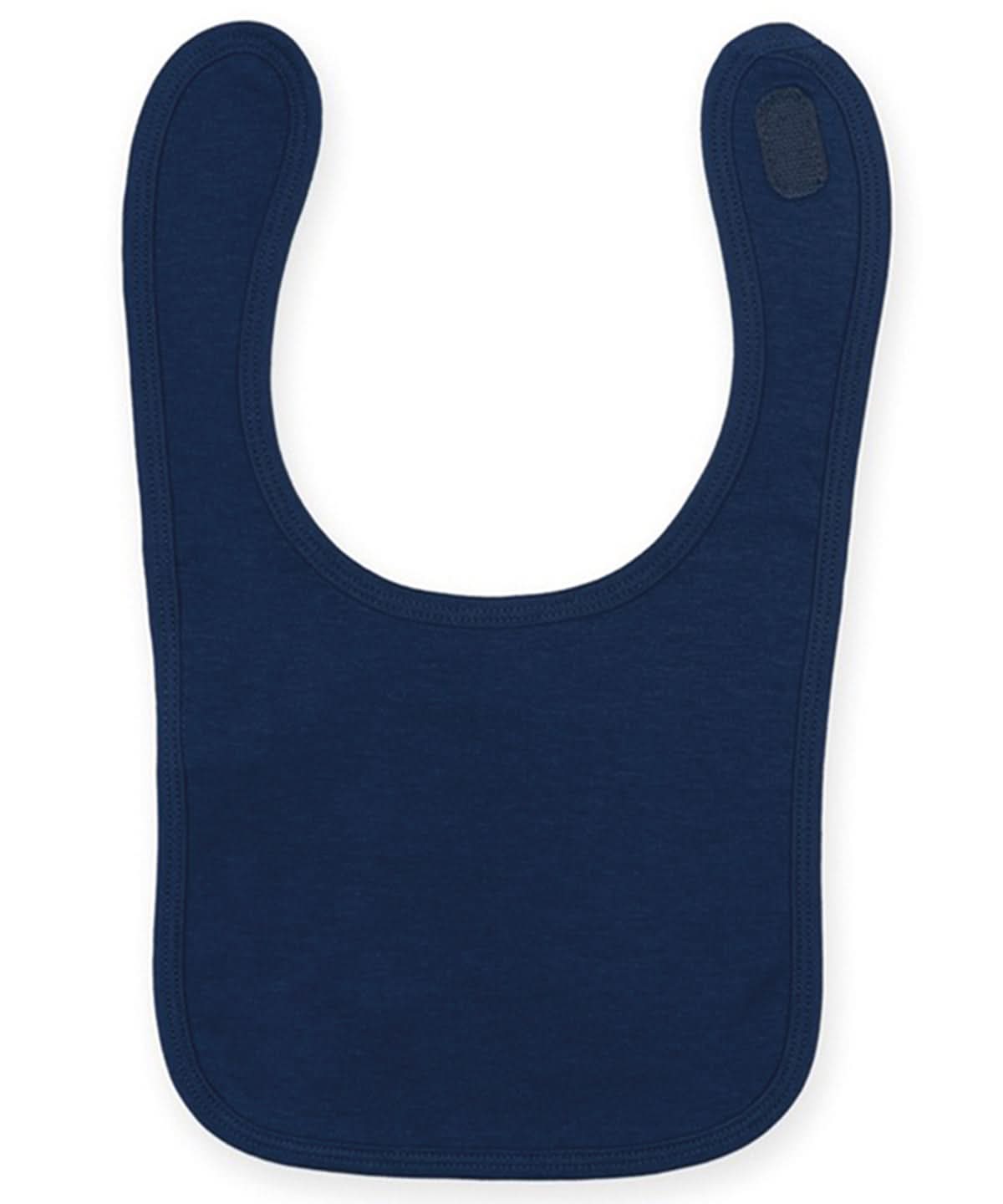 Larkwood Plain And Contrast Bib LW82T - Navy One size - Customisable Bibs