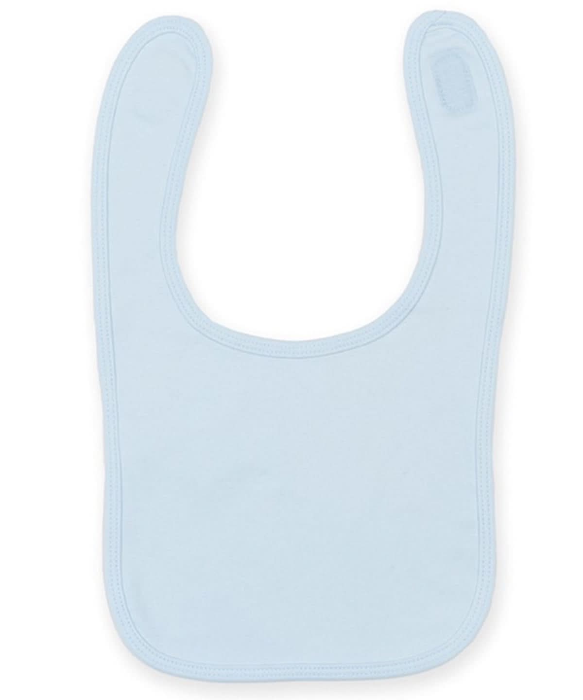 Larkwood Plain And Contrast Bib LW82T - Pale Blue One size - Customisable Bibs