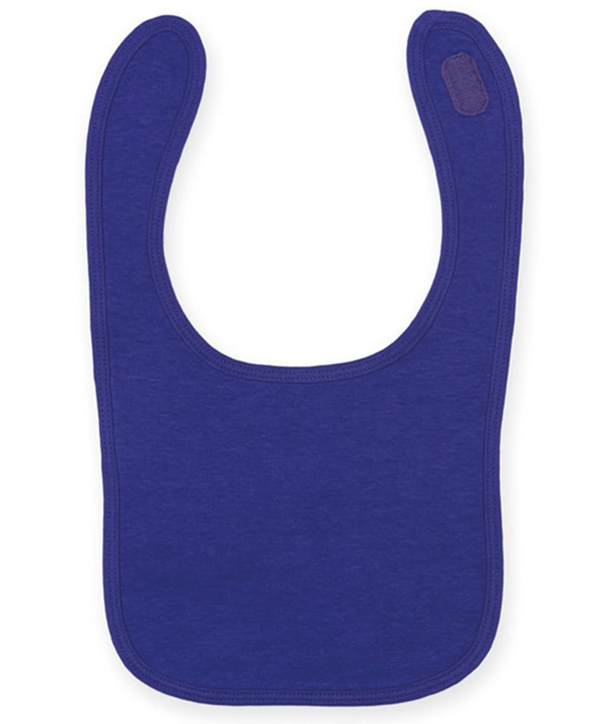 Larkwood Plain And Contrast Bib LW82T - Purple One size - Customisable Bibs