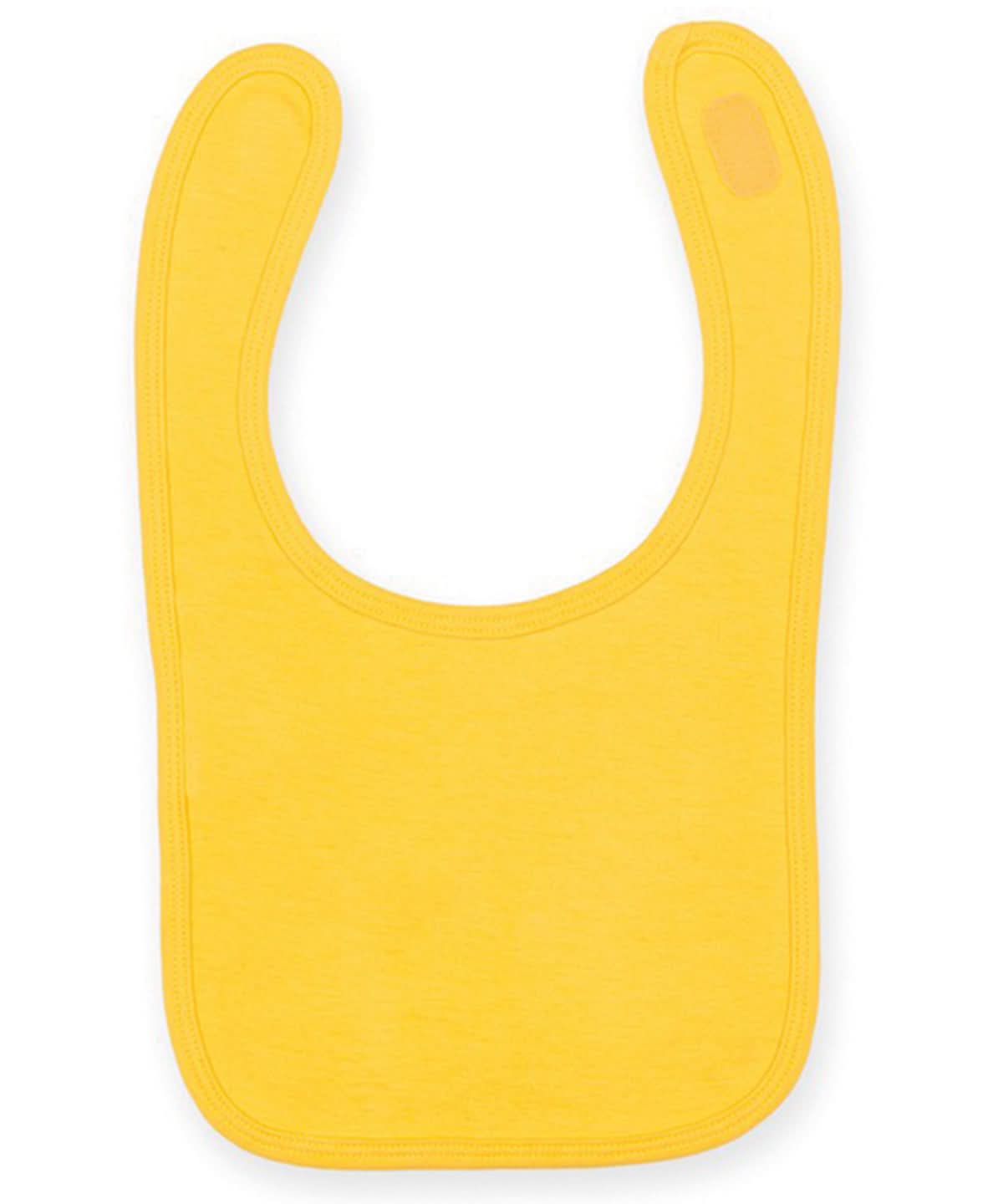 Larkwood Plain And Contrast Bib LW82T - Sunflower One size - Customisable Bibs