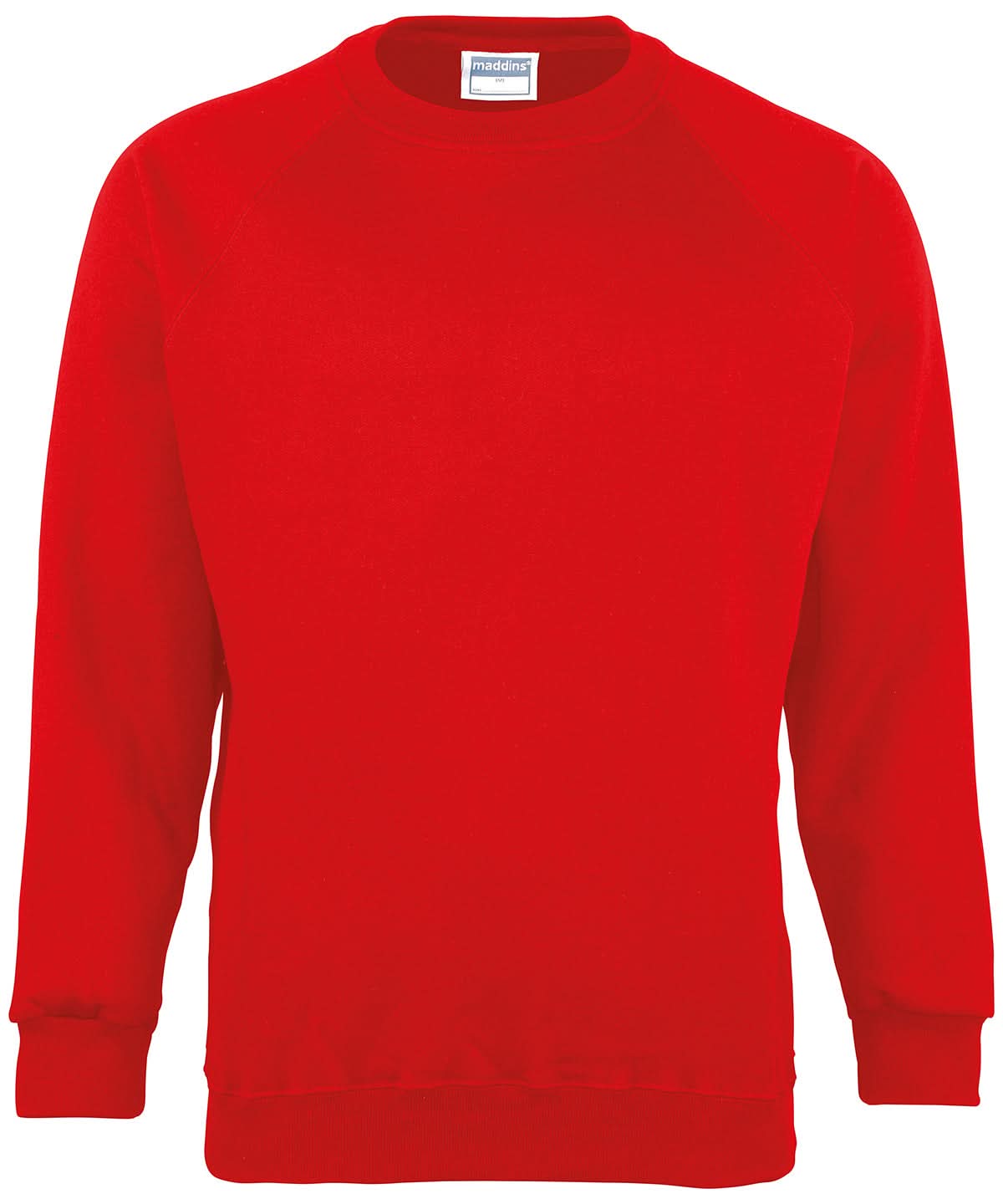 Maddins Kids Coloursure sweatshirt MD01B - Red - Customisable Sweatshirts