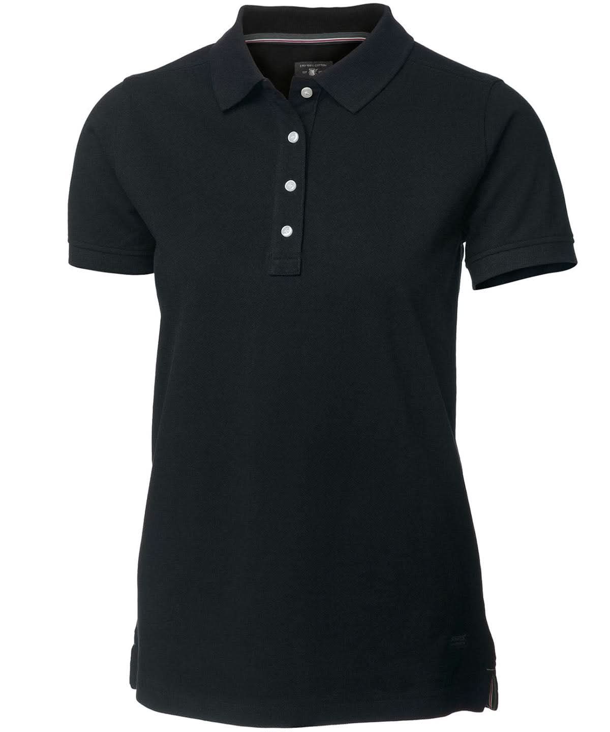 Nimbus Womens Yale the luxurious classic polo NB37F - Black - Customisable Polos