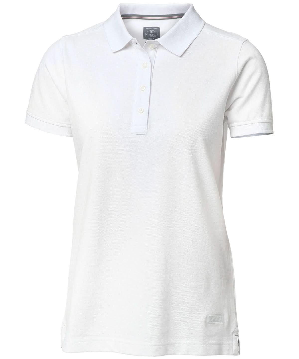 Nimbus Womens Yale the luxurious classic polo NB37F - White - Customisable Polos