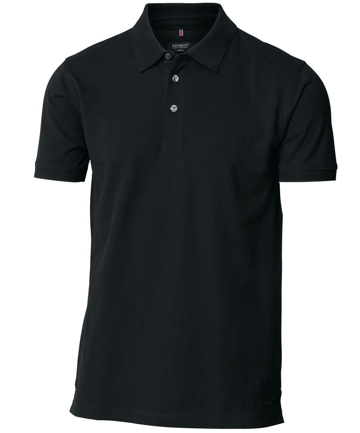 Nimbus Harvard classic stretch deluxe polo NB52M - Black - Customisable Polos