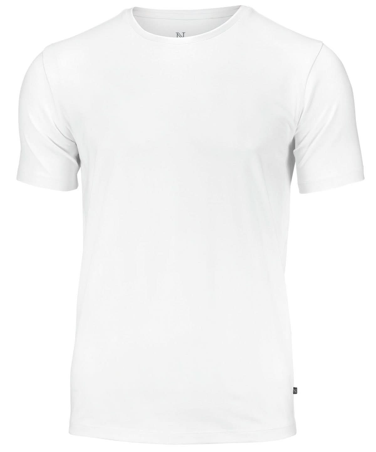 Nimbus Montauk the Essential Short Sleeve tee NB73M - White - Customisable T-Shirts