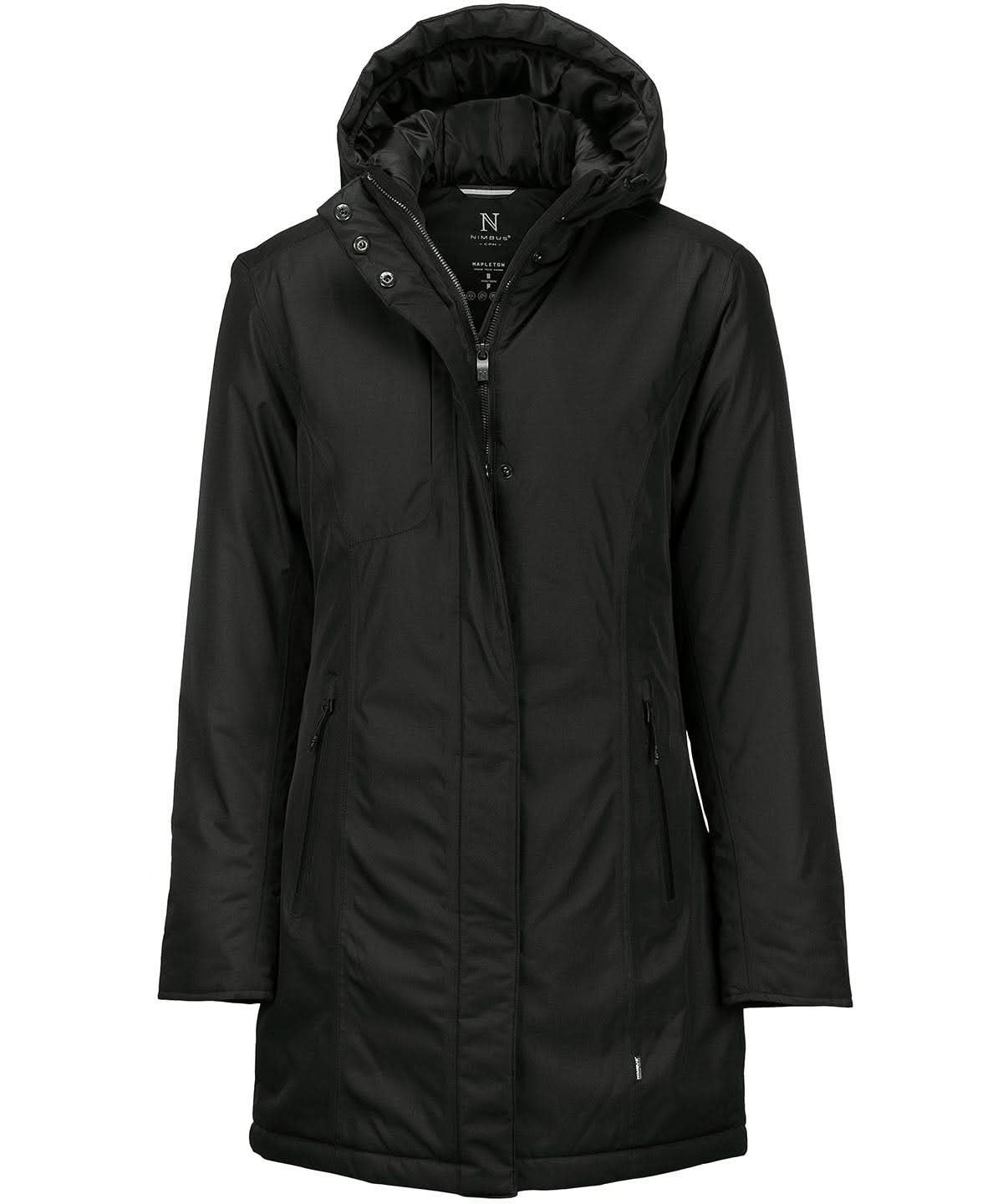 Nimbus Womens Mapleton urban tech parka jacket NB77F - Black - Customisable Jackets