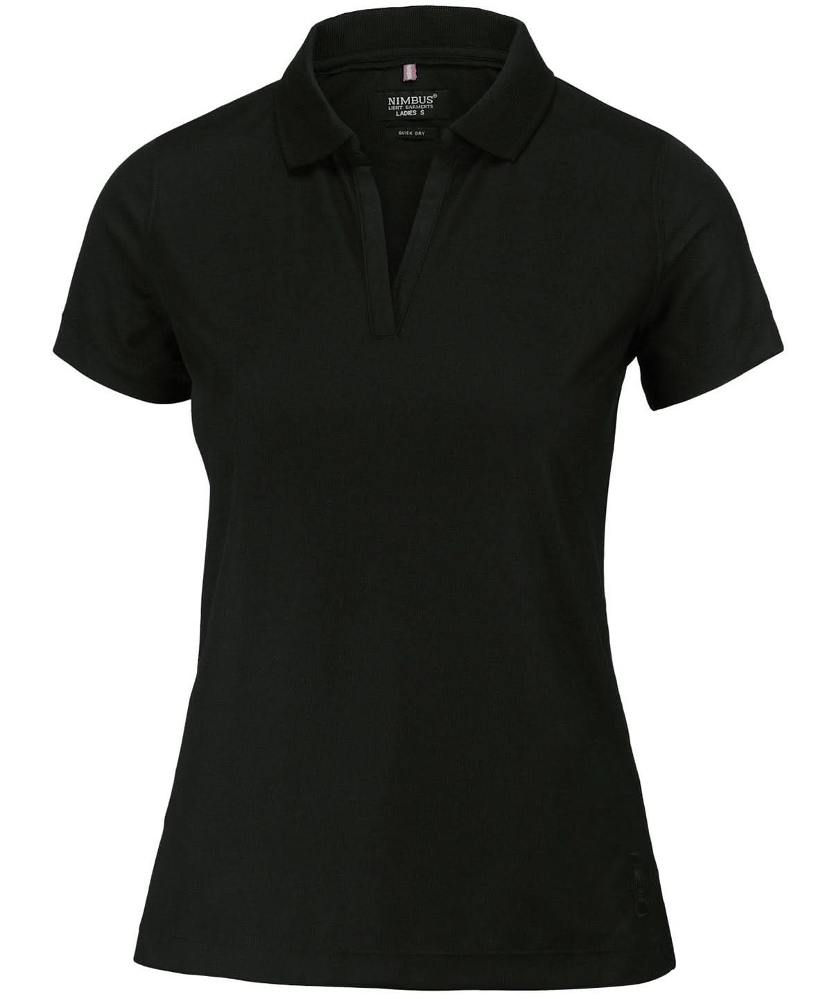 Nimbus Womens Clearwater quick dry performance polo NB86F - Black - Customisable Polos