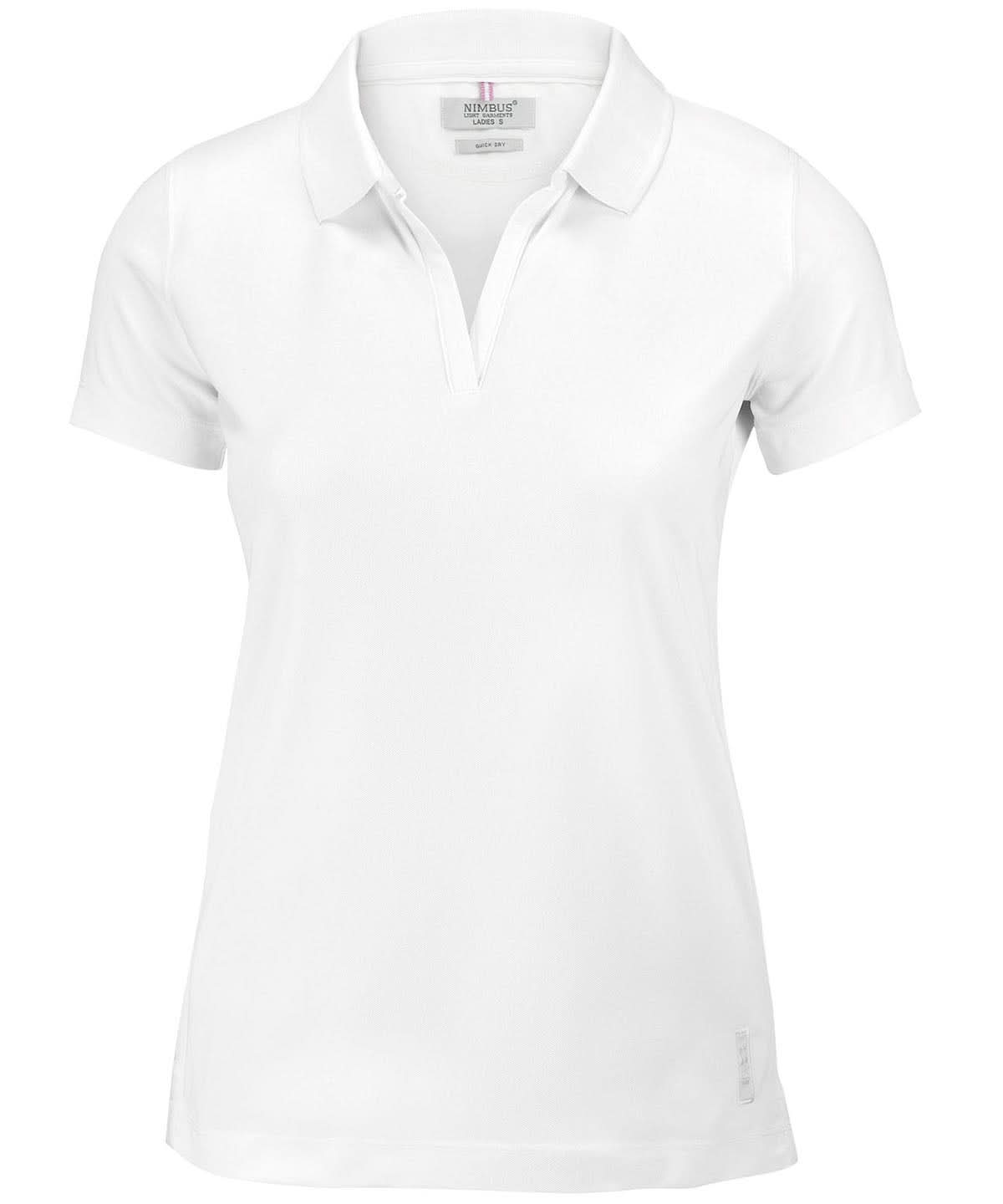 Nimbus Womens Clearwater quick dry performance polo NB86F - White - Customisable Polos
