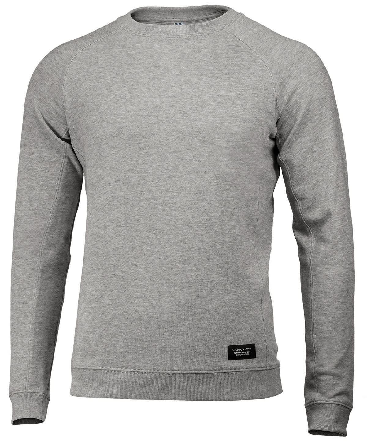 Nimbus Newport luxury lightweight crewneck NB87M - Grey Melange - Customisable Sweatshirts