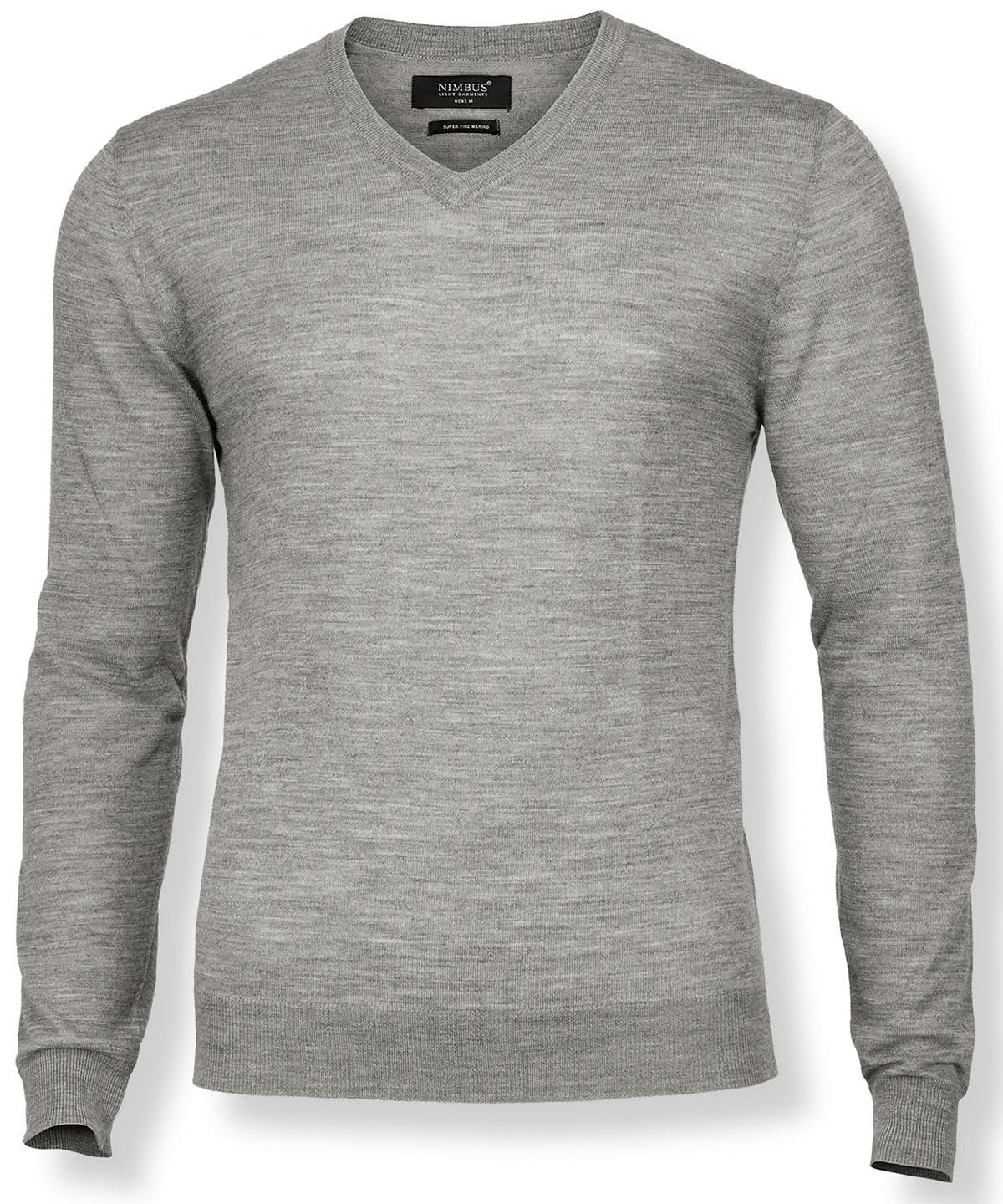 Nimbus Ashbury classy luxury merino blend NB92M - Grey Melange - Customisable Knitted Jumpers