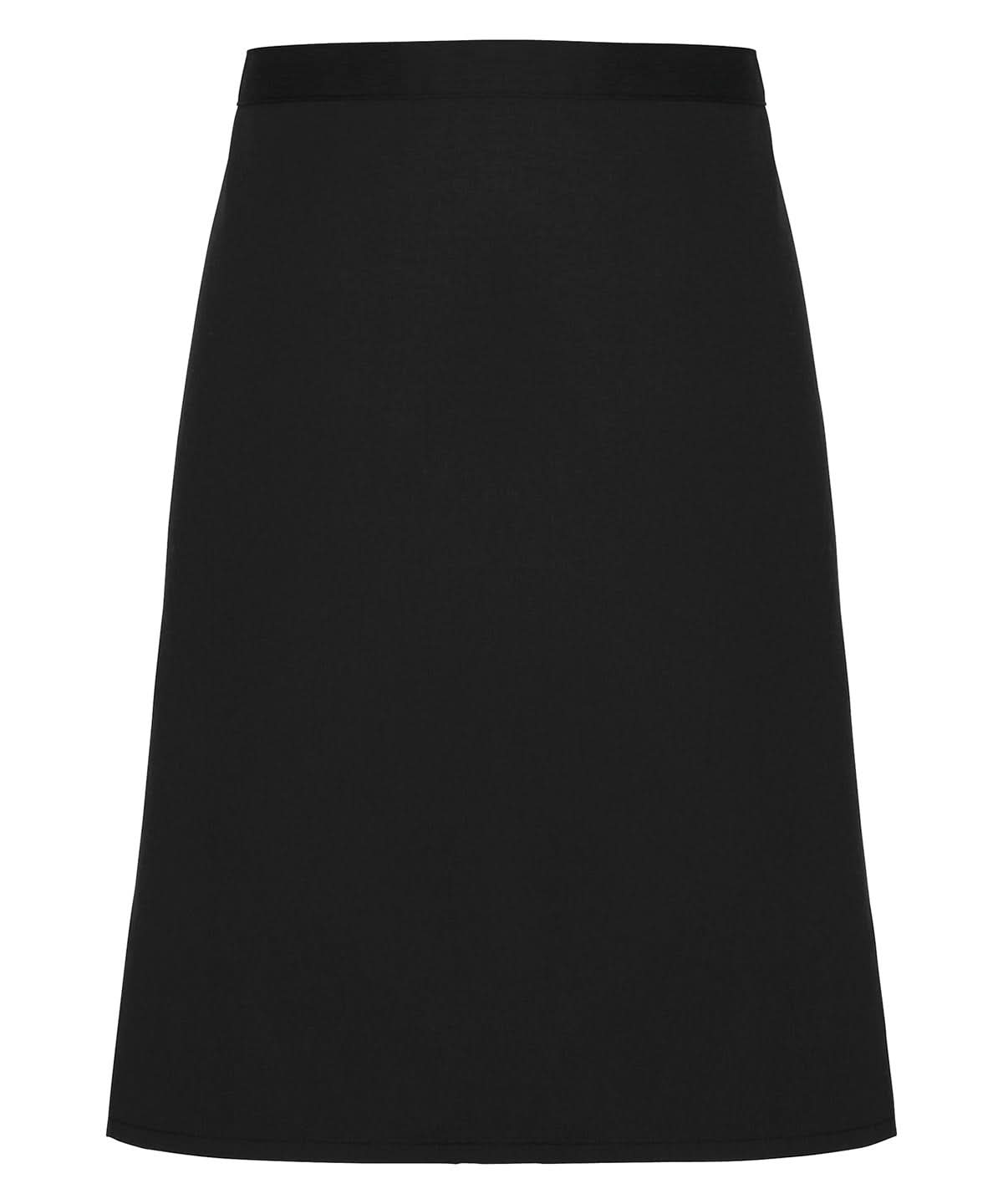 Premier Cotton waist apron organic and Fairtrade certified PR114 - Black One size - Customisable Apron