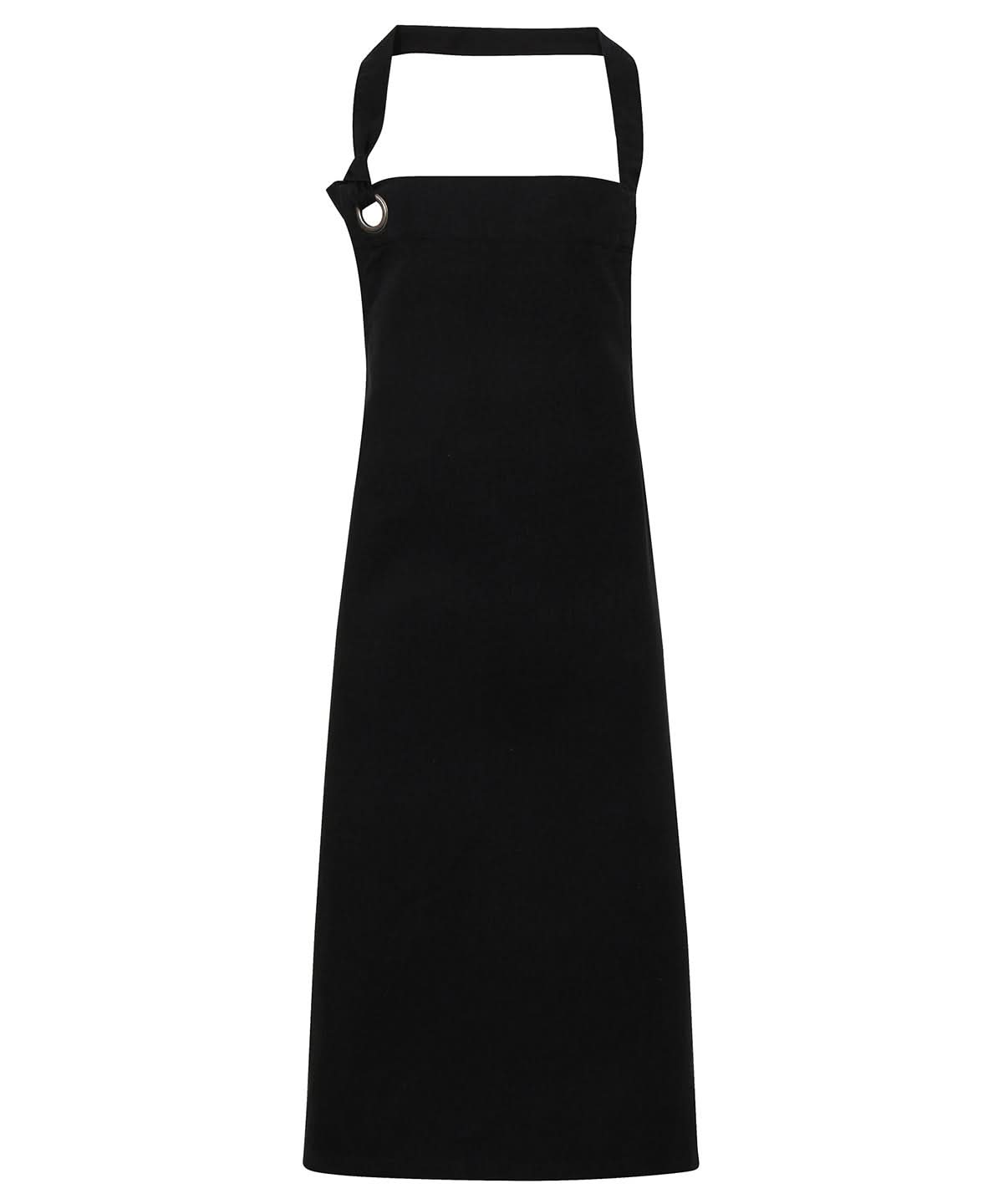 Premier Calibre heavy cotton canvas bib apron PR130 - Black One size - Customisable Apron