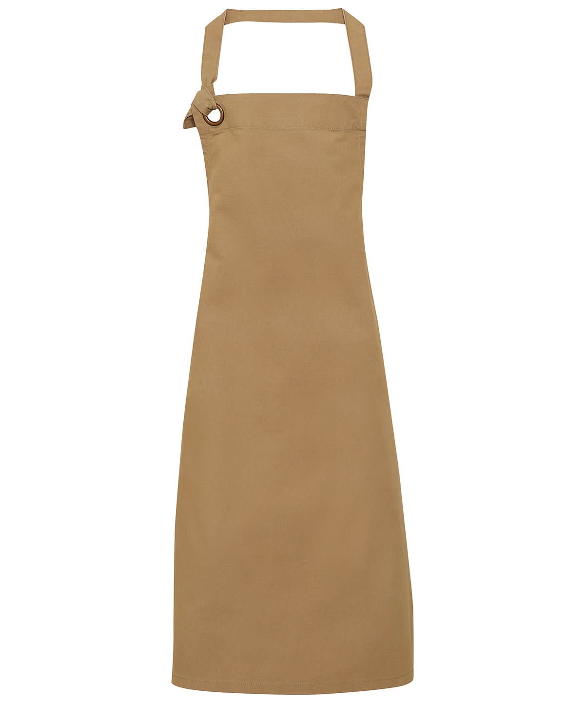 Premier Calibre heavy cotton canvas bib apron PR130 - Khaki One size - Customisable Apron