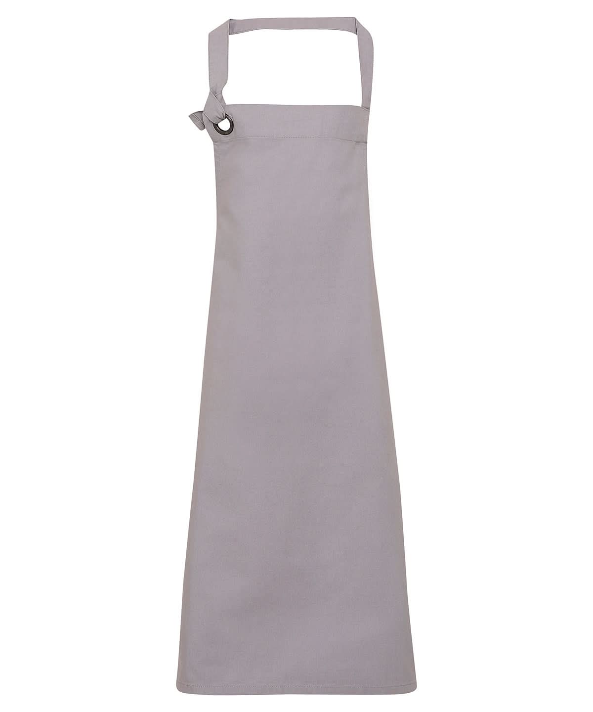 Premier Calibre heavy cotton canvas bib apron PR130 - Silver One size - Customisable Apron
