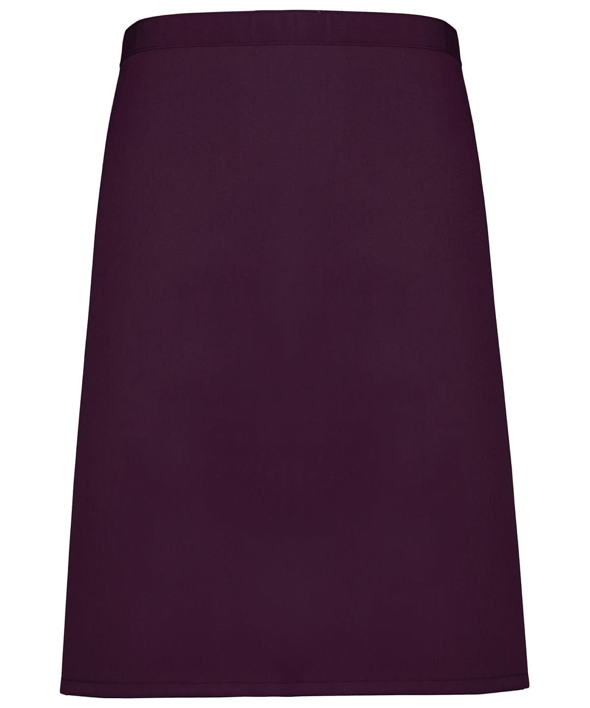 Premier Colours mid length apron PR151 - Aubergine One size - Customisable Apron