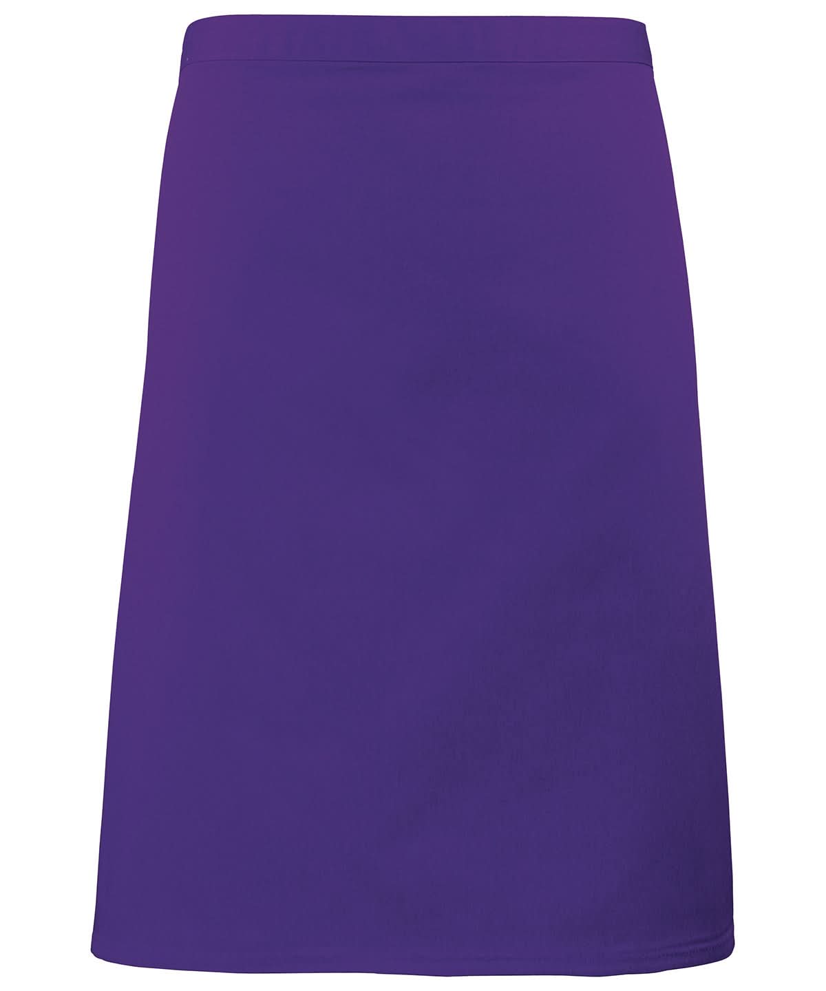 Premier Colours mid length apron PR151 - Purple One size - Customisable Apron