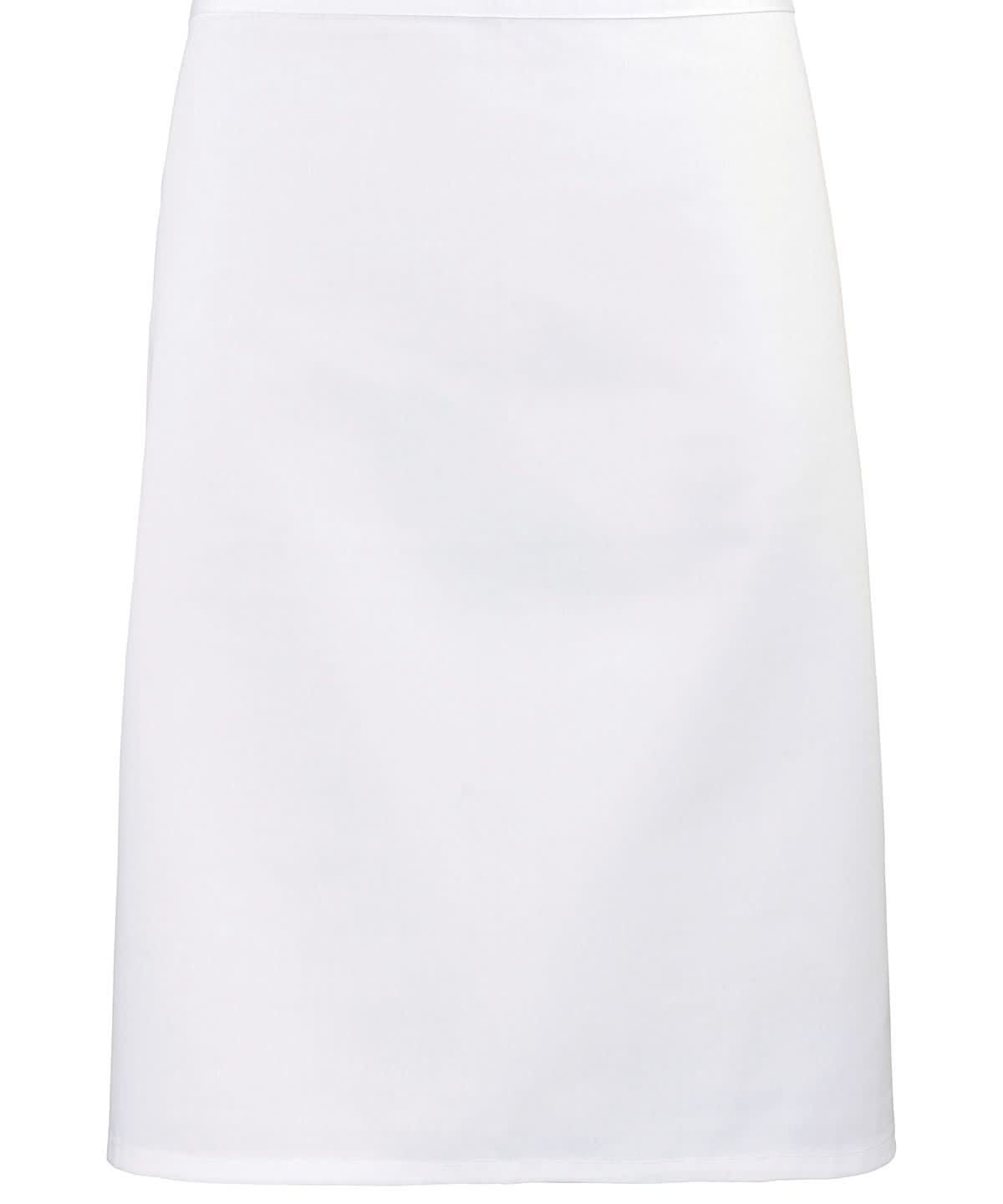 Premier Colours mid length apron PR151 - White One size - Customisable Apron
