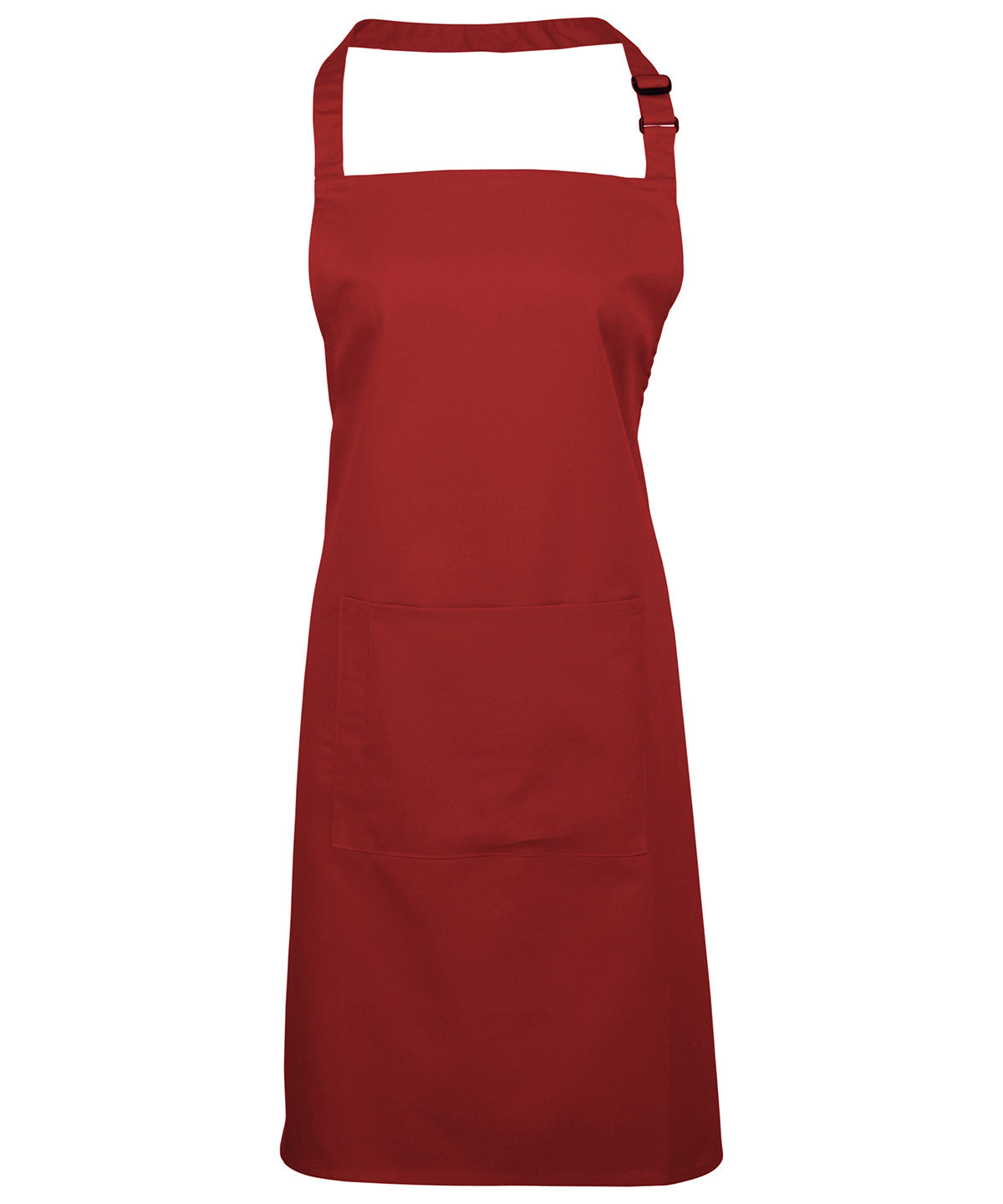12 x Popular Bib Aprons with Pocket + Free Logo - Red One size - Customisable Bundle