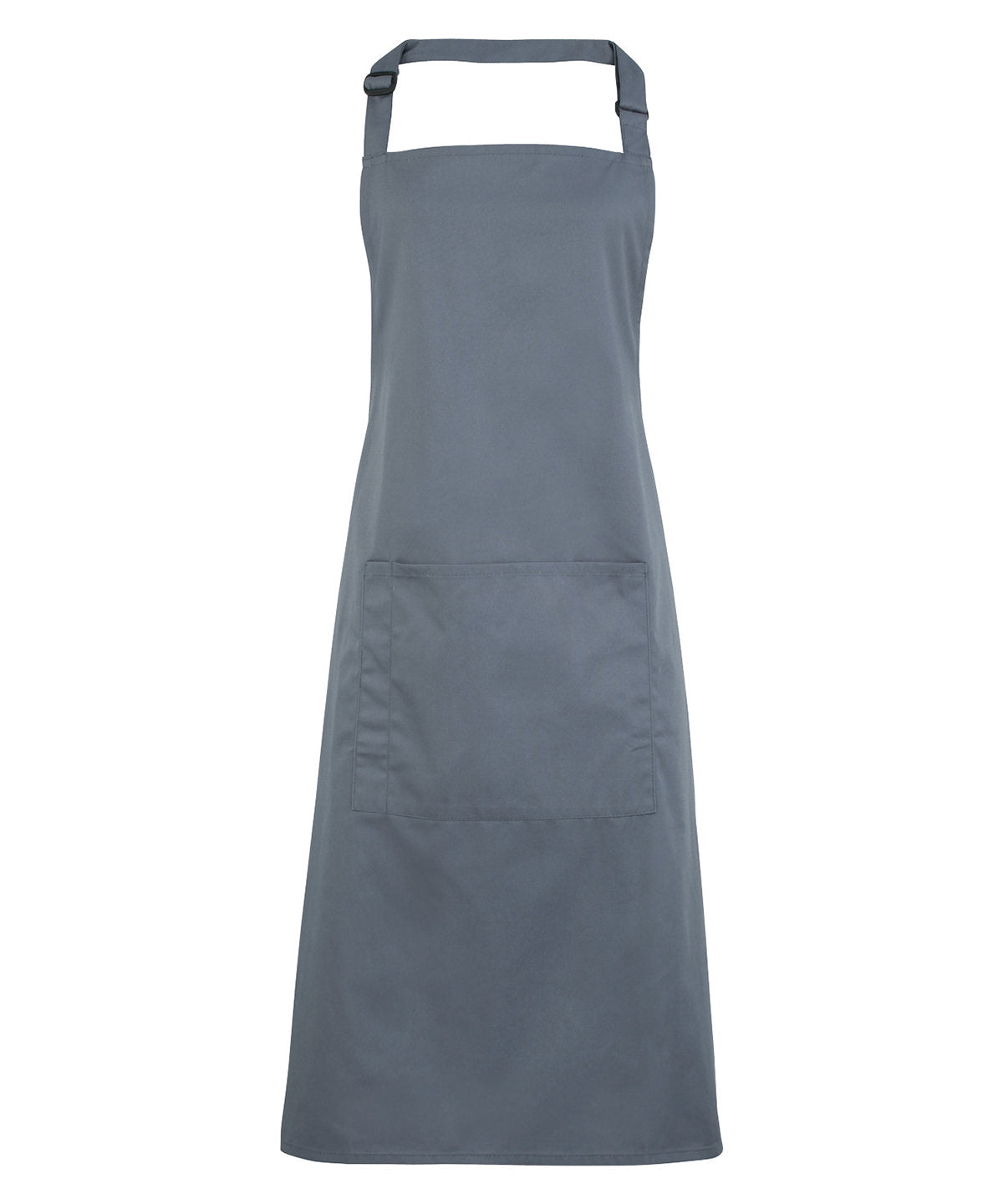 12 x Popular Bib Aprons with Pocket + Free Logo - Steel One size - Customisable Bundle
