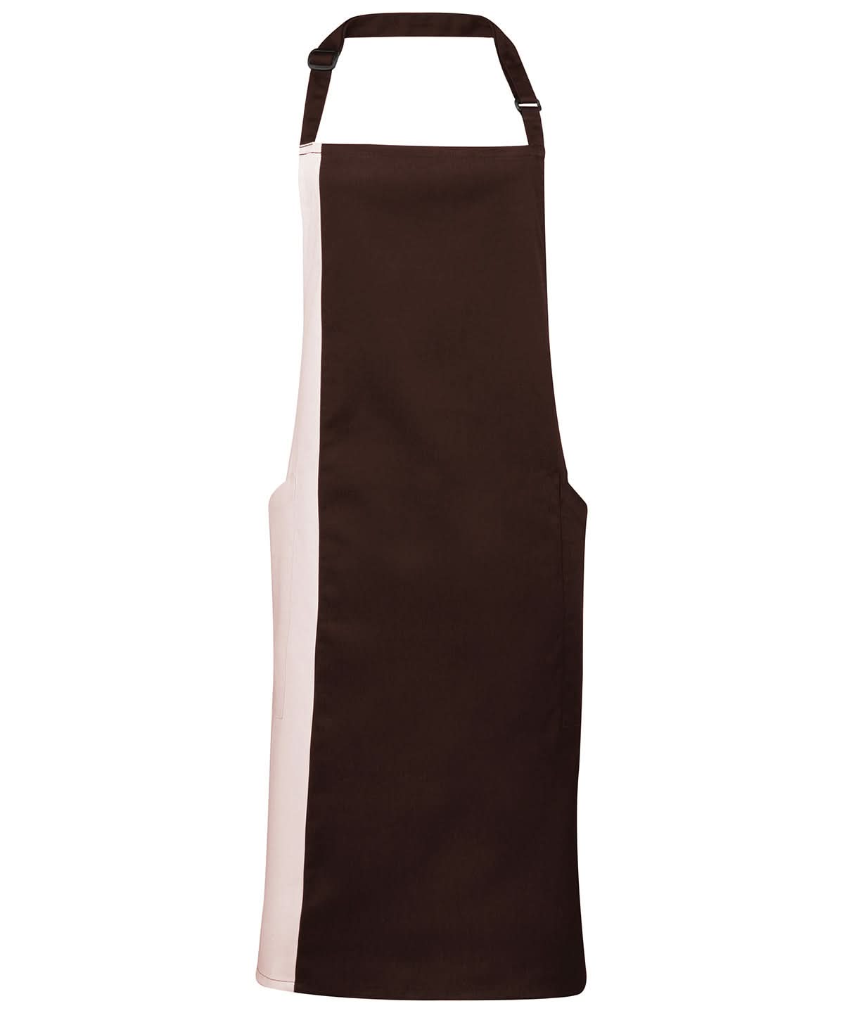 Premier Contrast bib apron PR162 - Brown Natural One size - Customisable Apron