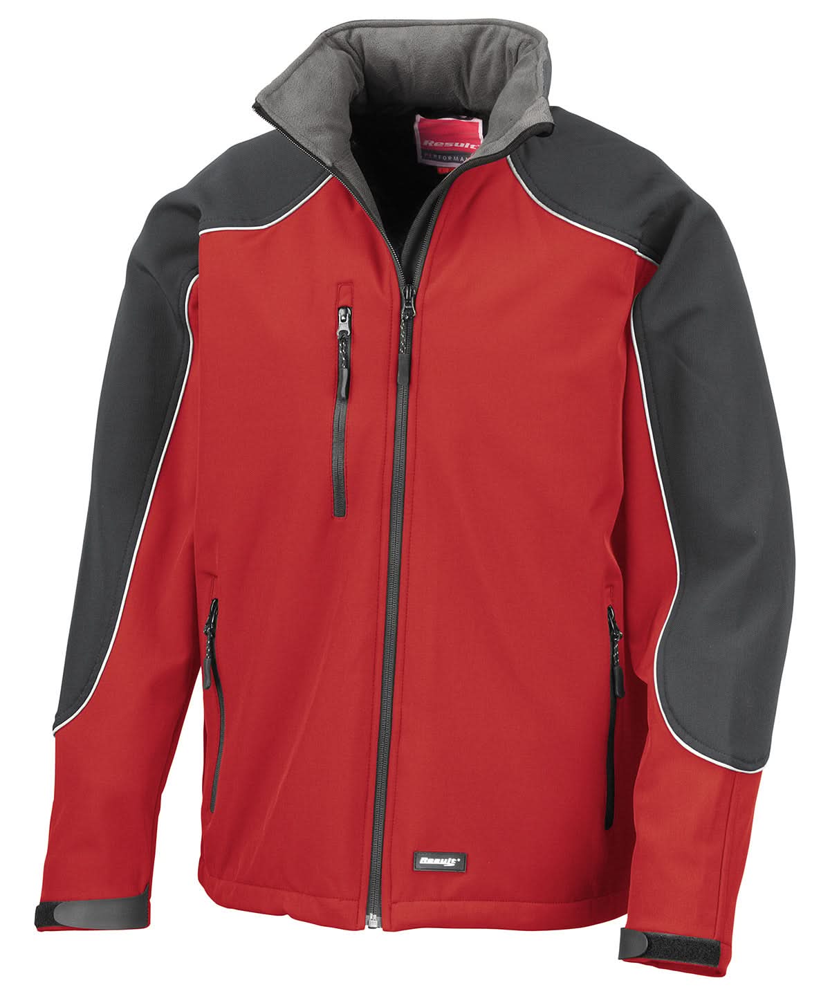 Result Workguard Hooded softshell jacket R118A - Red Black - Customisable Softshell Jacket
