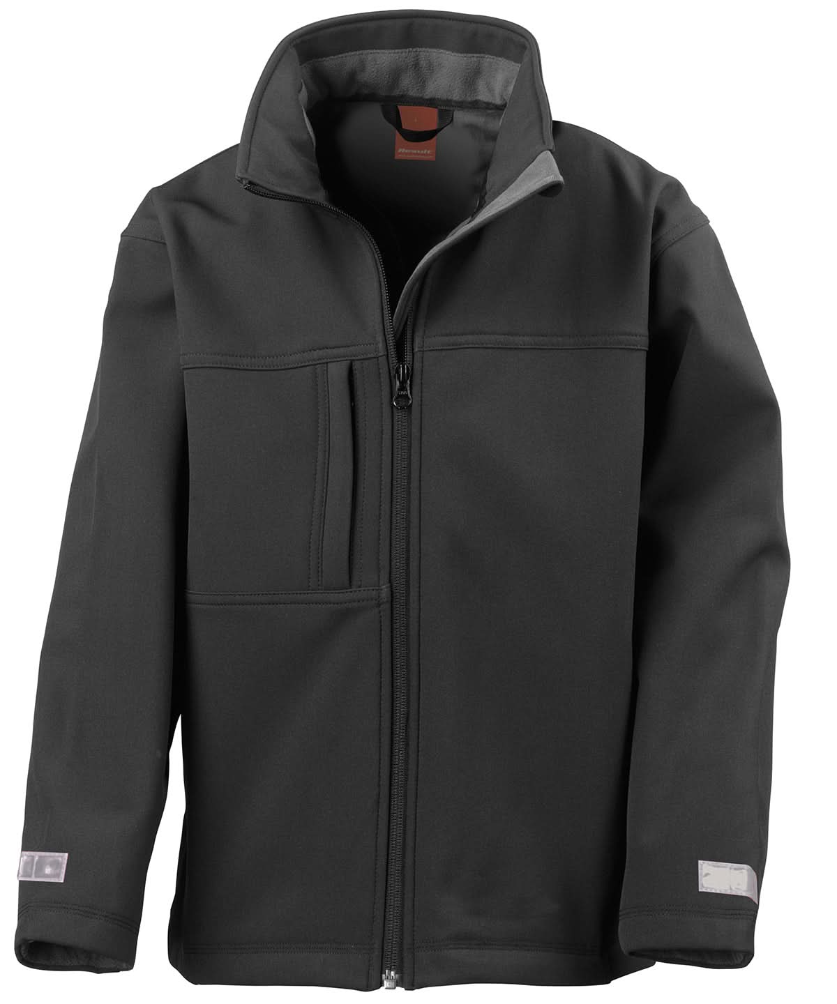 Result Junior classic softshell 3 layer jacket R121J - Black - Customisable Softshell Jacket