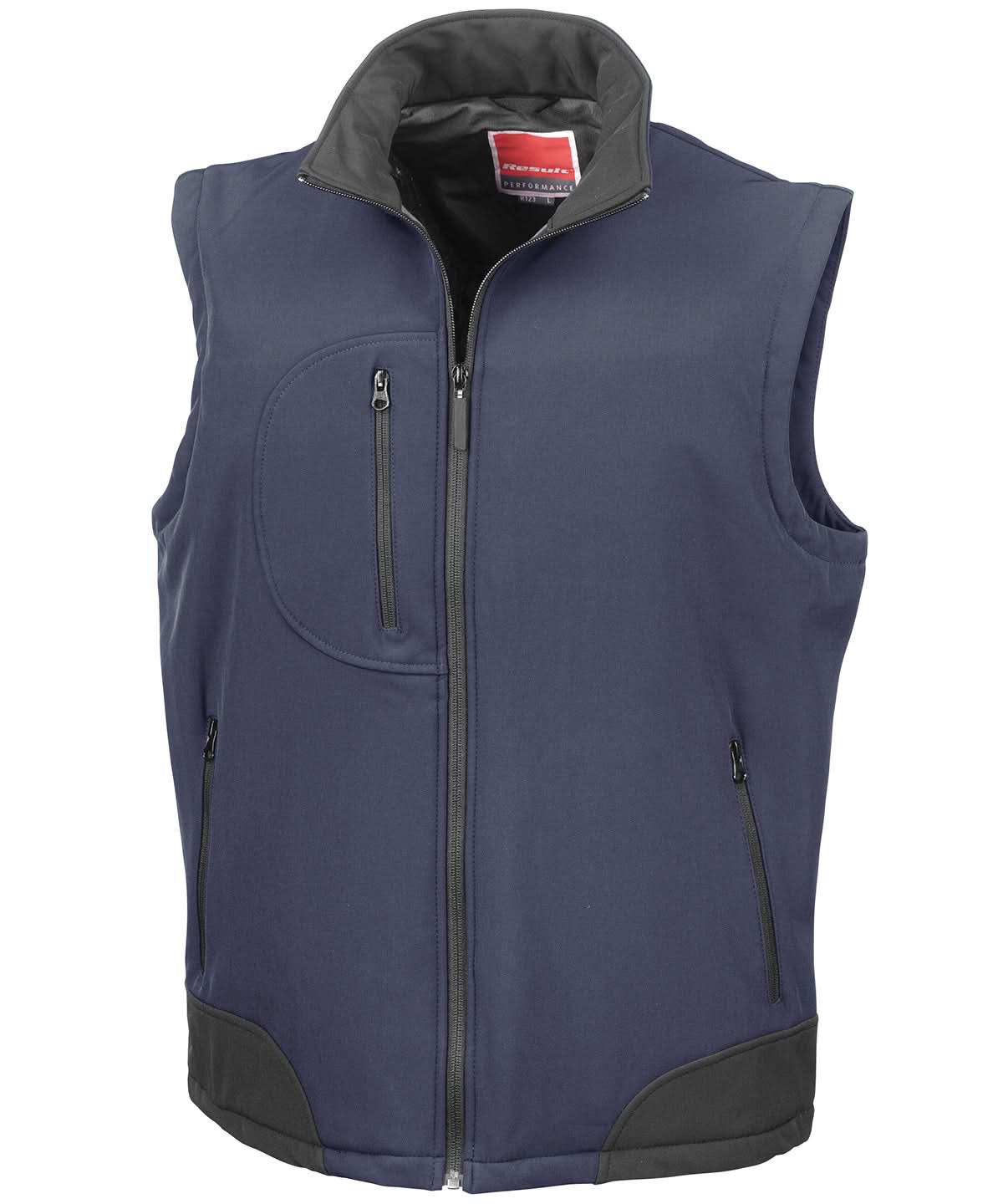 Result Softshell bodywarmer R123A - Navy Black - Customisable Gilets & Body Warmers