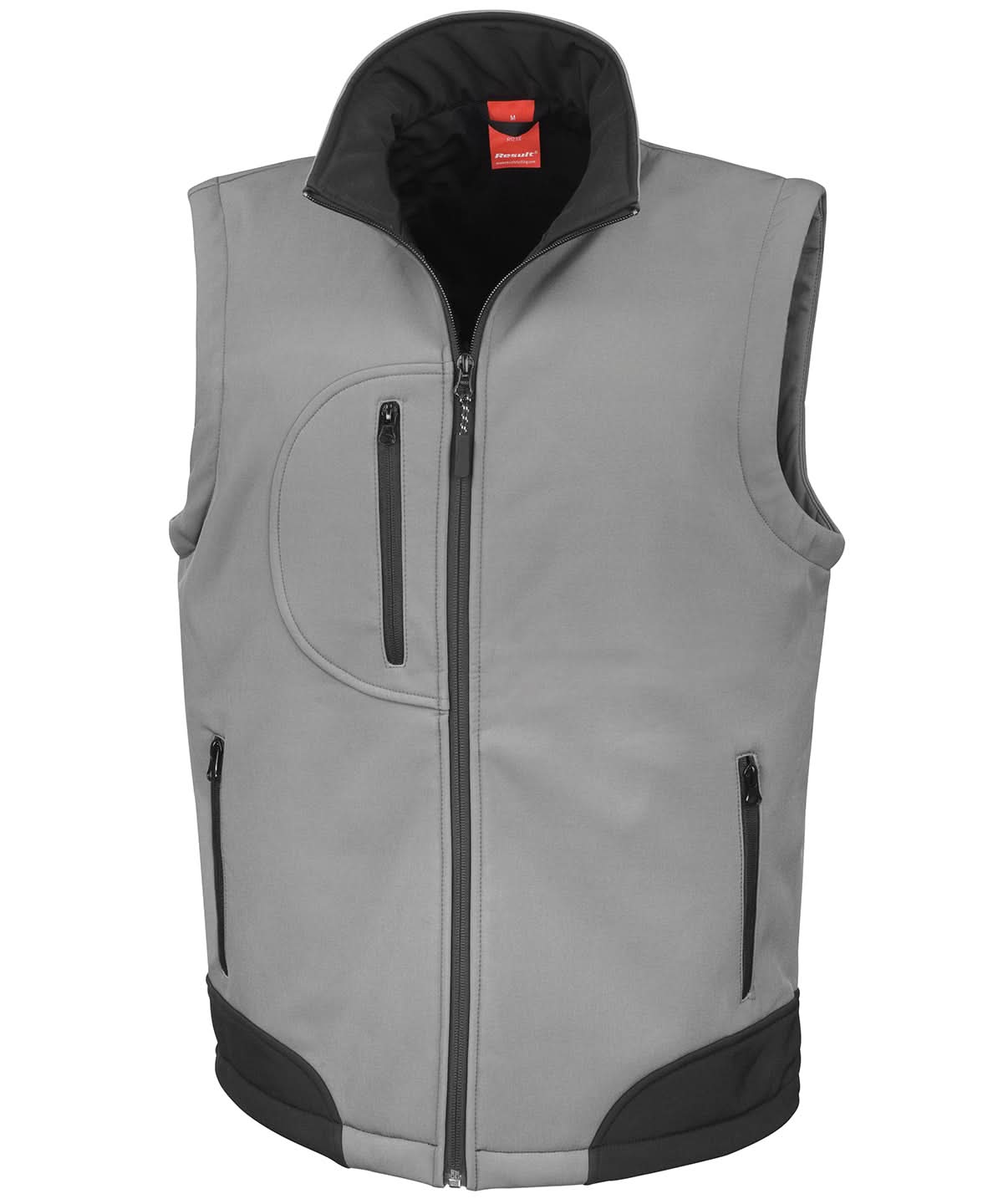 Result Softshell bodywarmer R123A - WG Grey Black - Customisable Gilets & Body Warmers