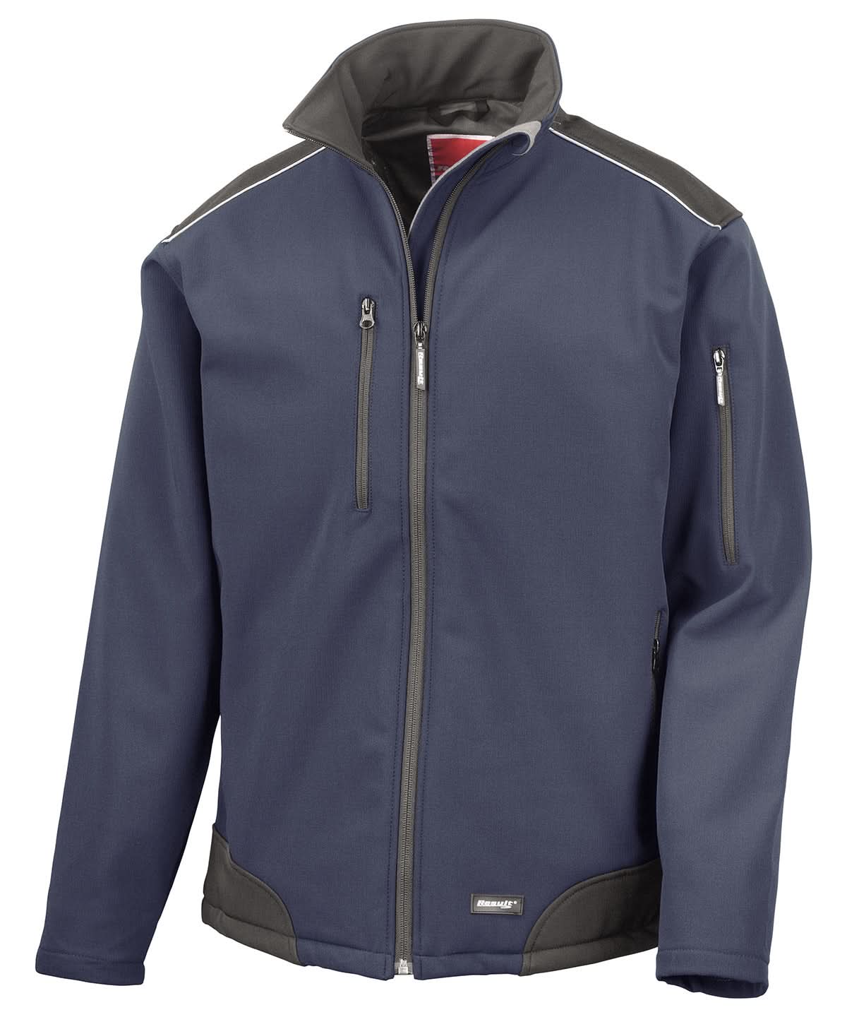 Result Workguard Ripstop softshell workwear jacket R124A - Navy Black - Customisable Softshell Jacket