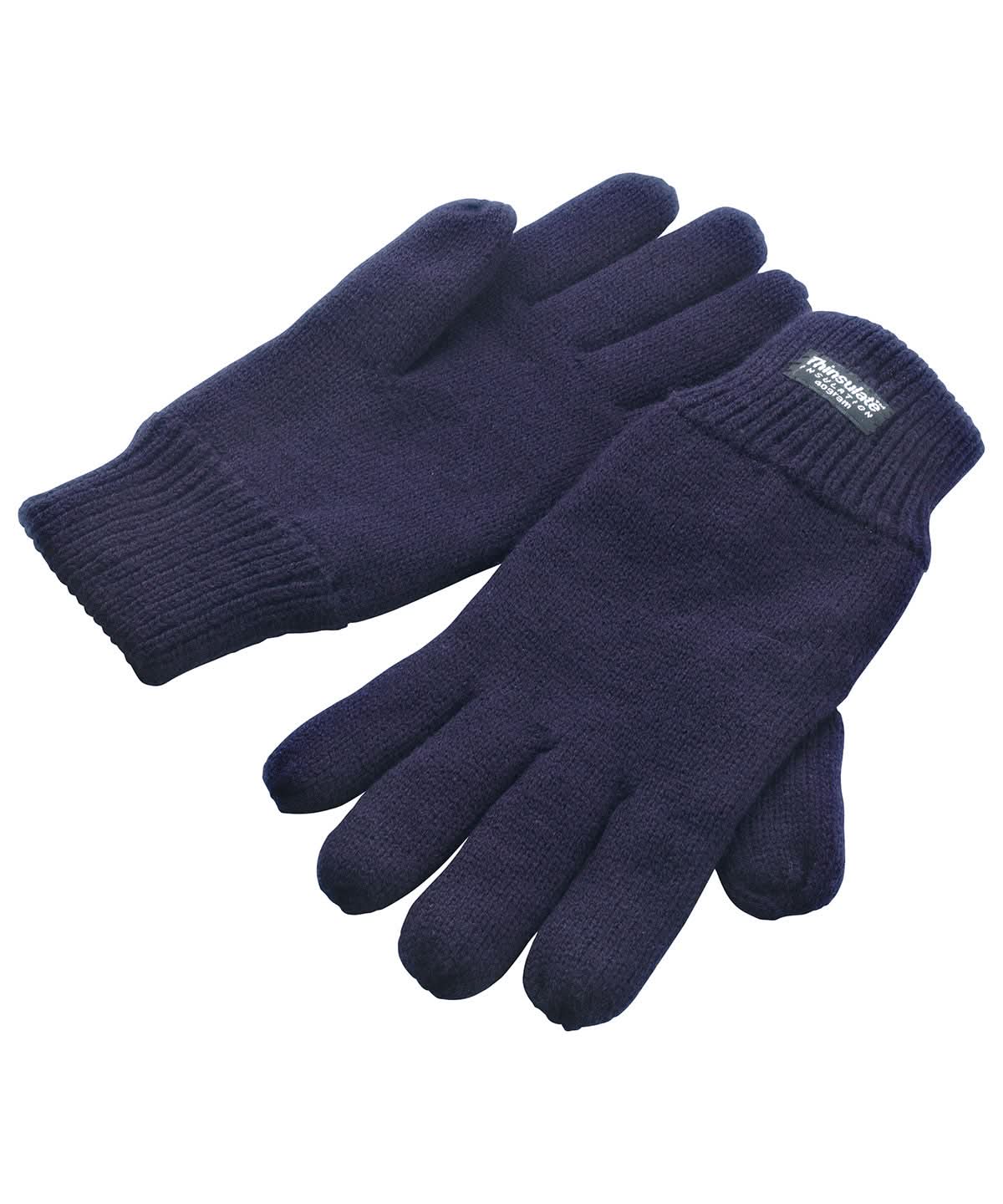Result Winter Essentials Classic fully lined Thinsulate gloves R147X - Navy - Customisable Gloves