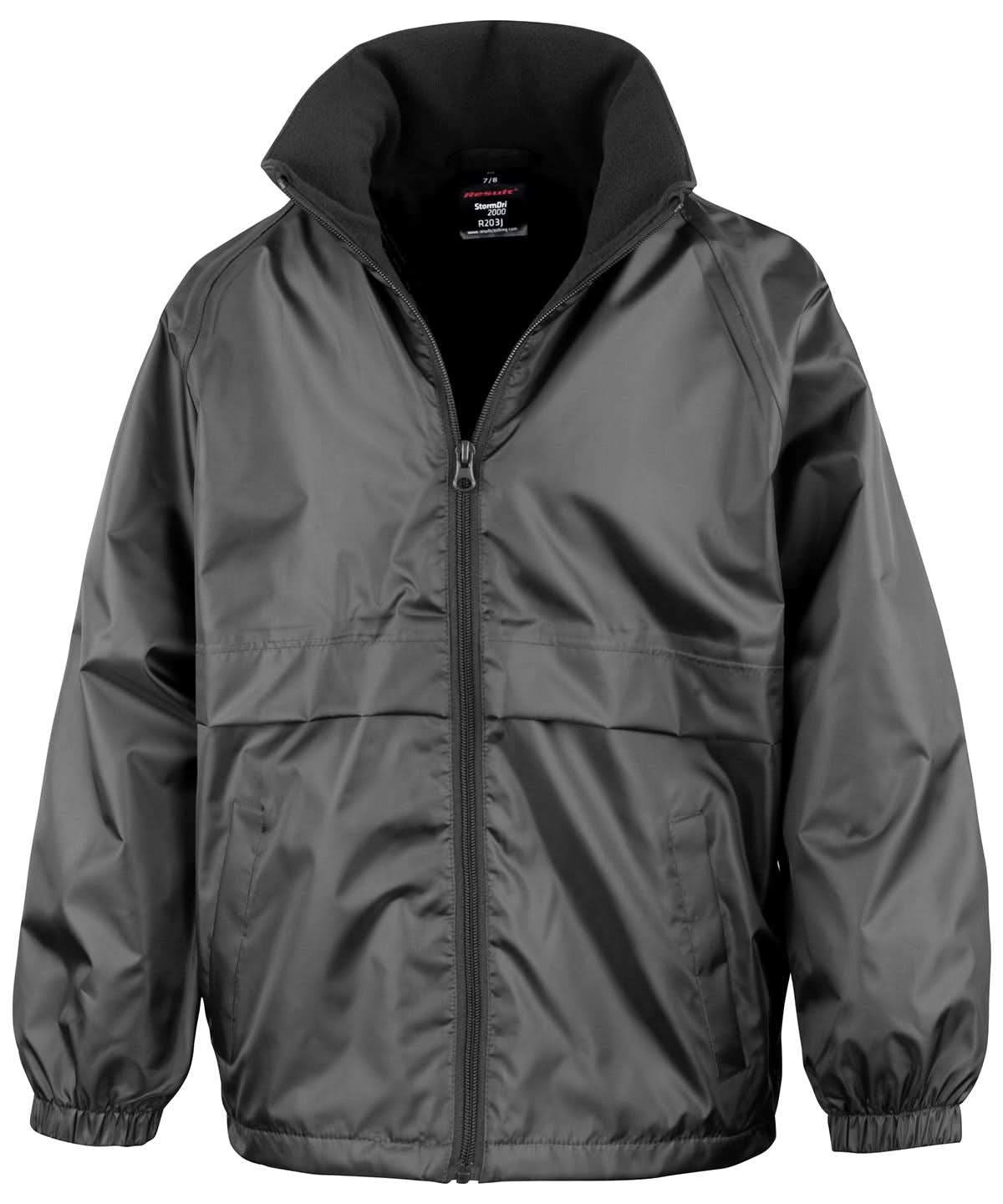 Result Core Core junior microfleece lined jacket R203J - Black - Customisable Jackets