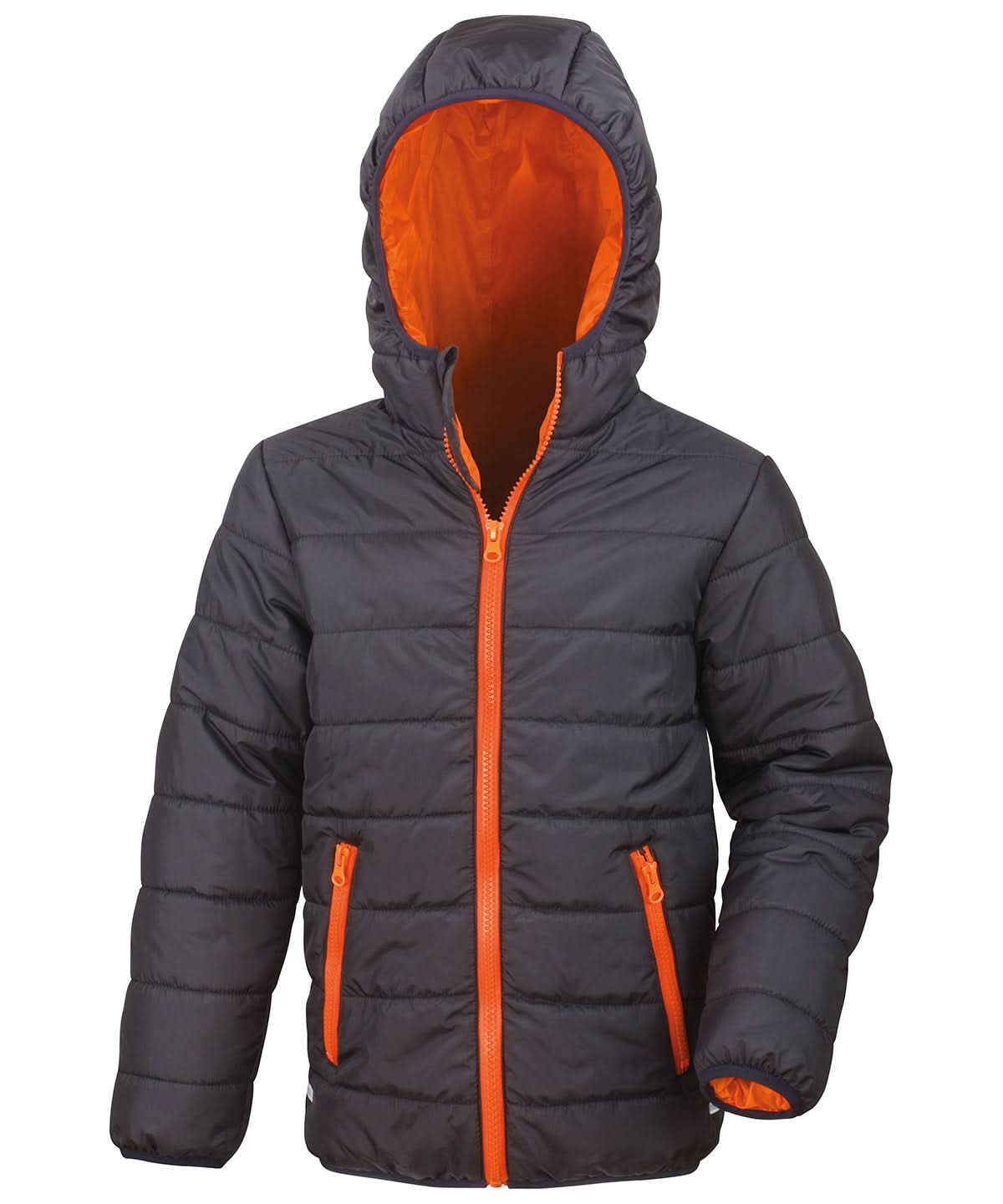 Result Core Core junior soft padded jacket R233J - Black Orange - Customisable Jackets