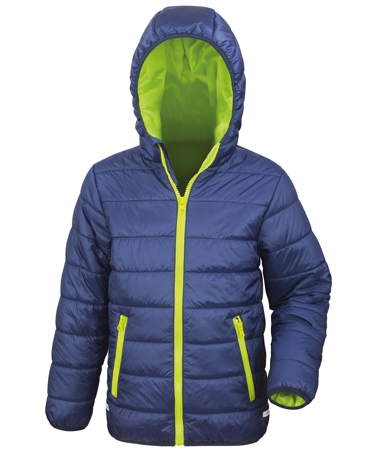 Result Core Core junior soft padded jacket R233J - Navy Lime - Customisable Jackets