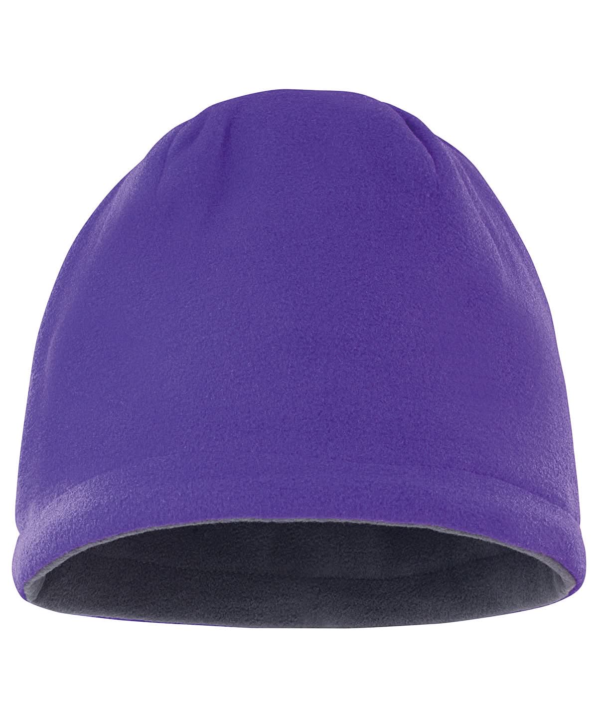 Result Winter Essentials Reversible fleece skull hat R374X - Purple Charcoal One size - Customisable Hats