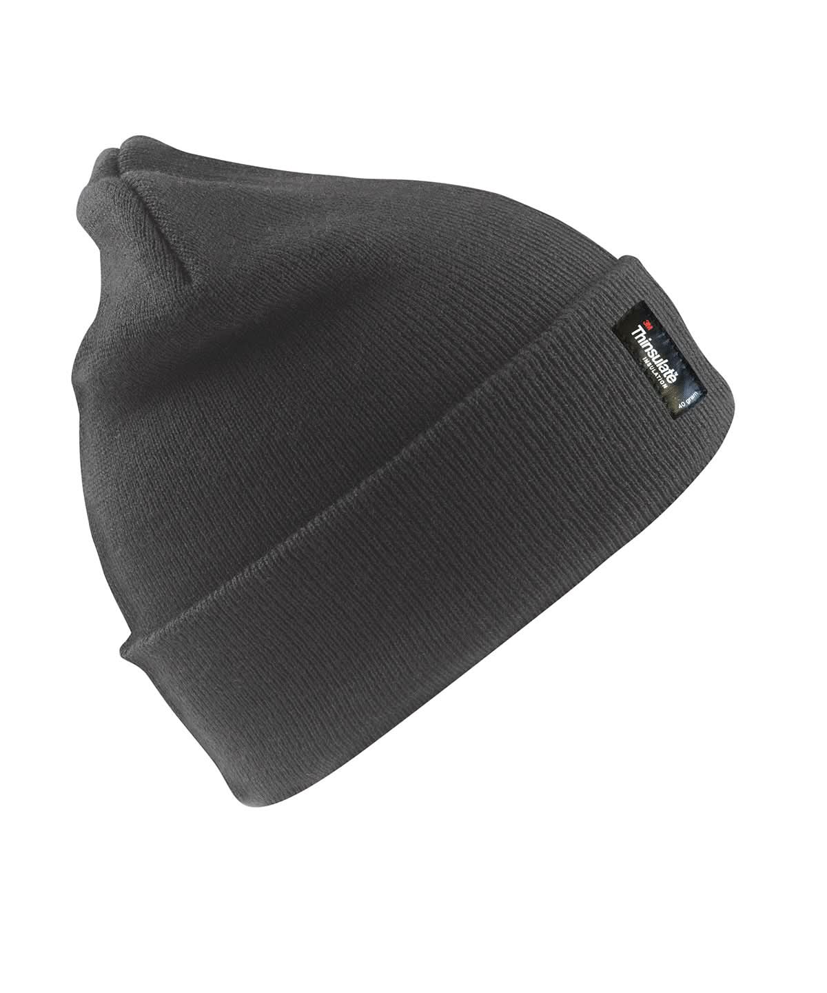 Result Winter Essentials Heavyweight Thinsulate hat RC033 - Charcoal Grey One size - Customisable Hats