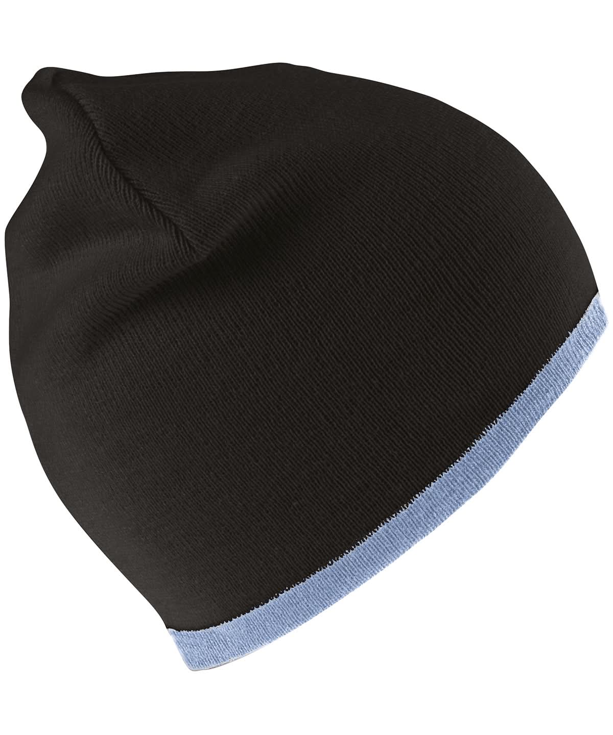 Result Winter Essentials Reversible fashion fit hat RC046 - Black Sky One size - Customisable Hats