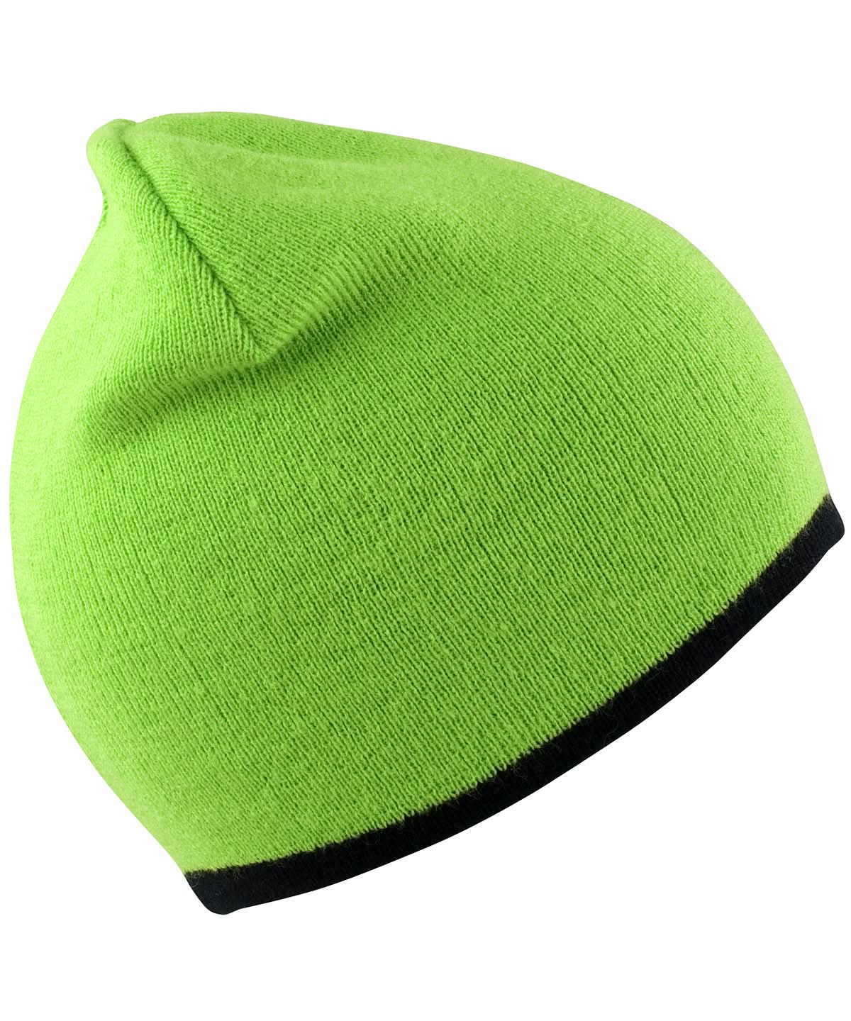 Result Winter Essentials Reversible fashion fit hat RC046 - Lime Black One size - Customisable Hats
